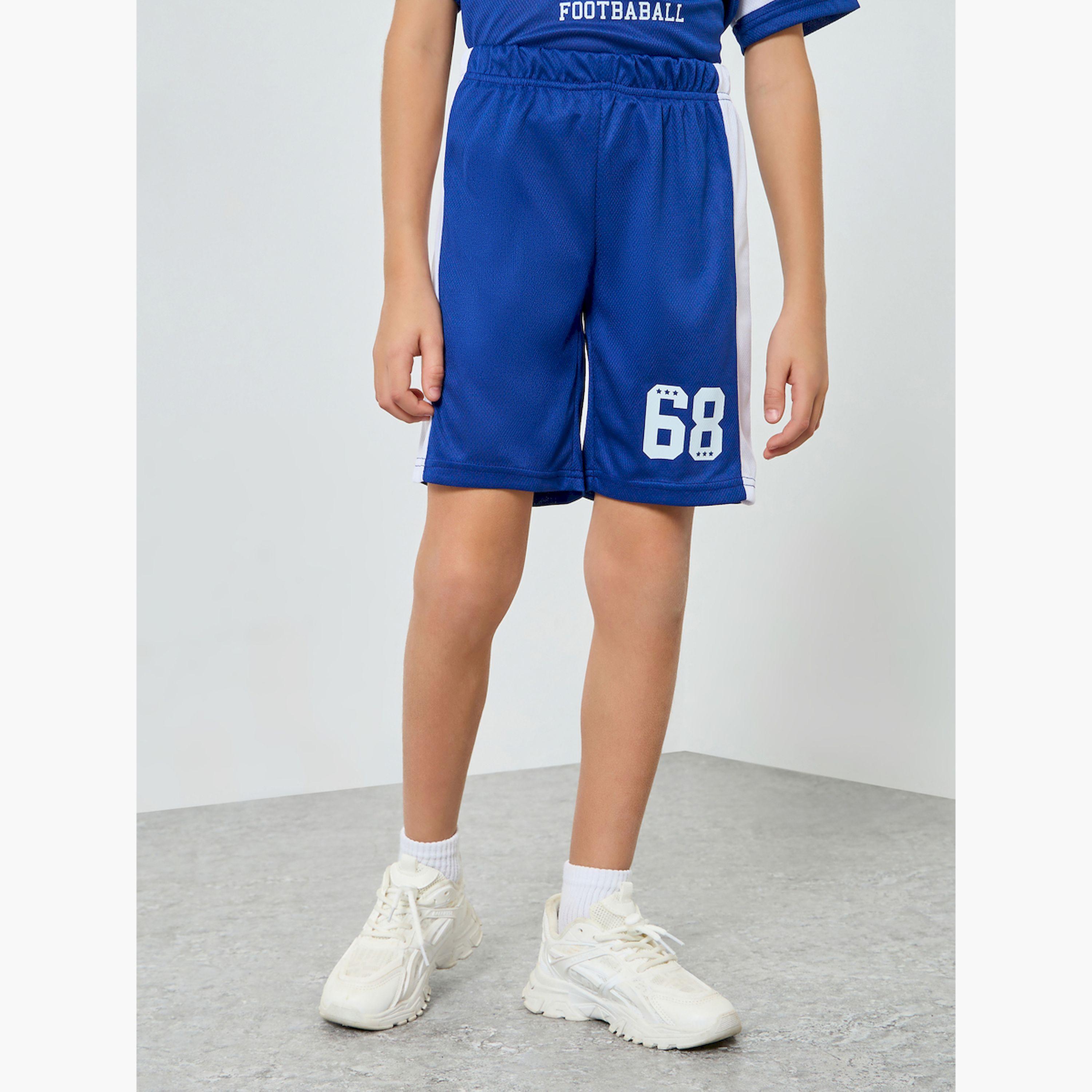 Styli Boys Navy Blue Football Jersey T-Shirt and Shorts Set-boys-clothing-setsandcoords-image-4