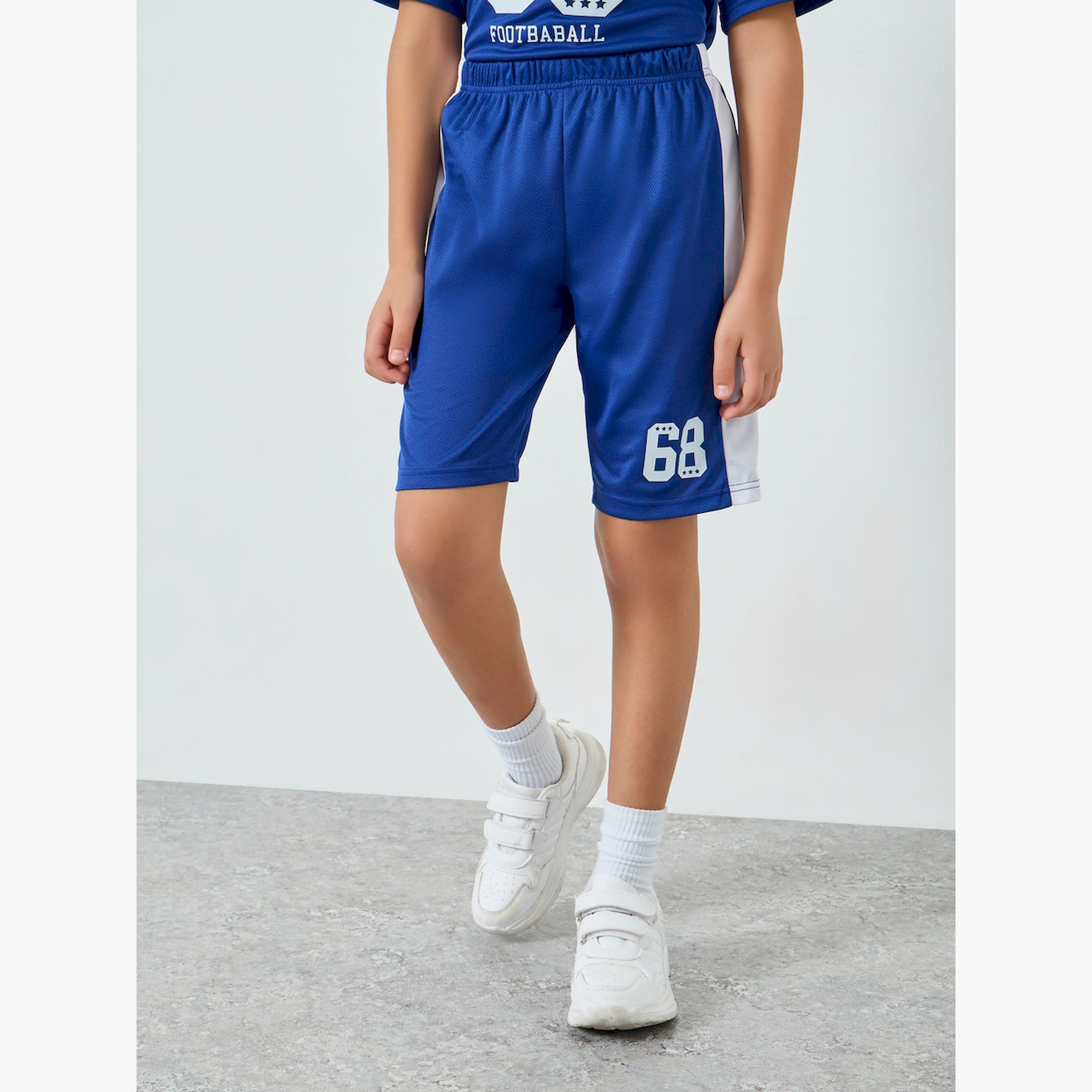 Styli Boys Navy Blue Football Graphic T-Shirt and Shorts Set-boys-clothing-setsandcoords-image-4