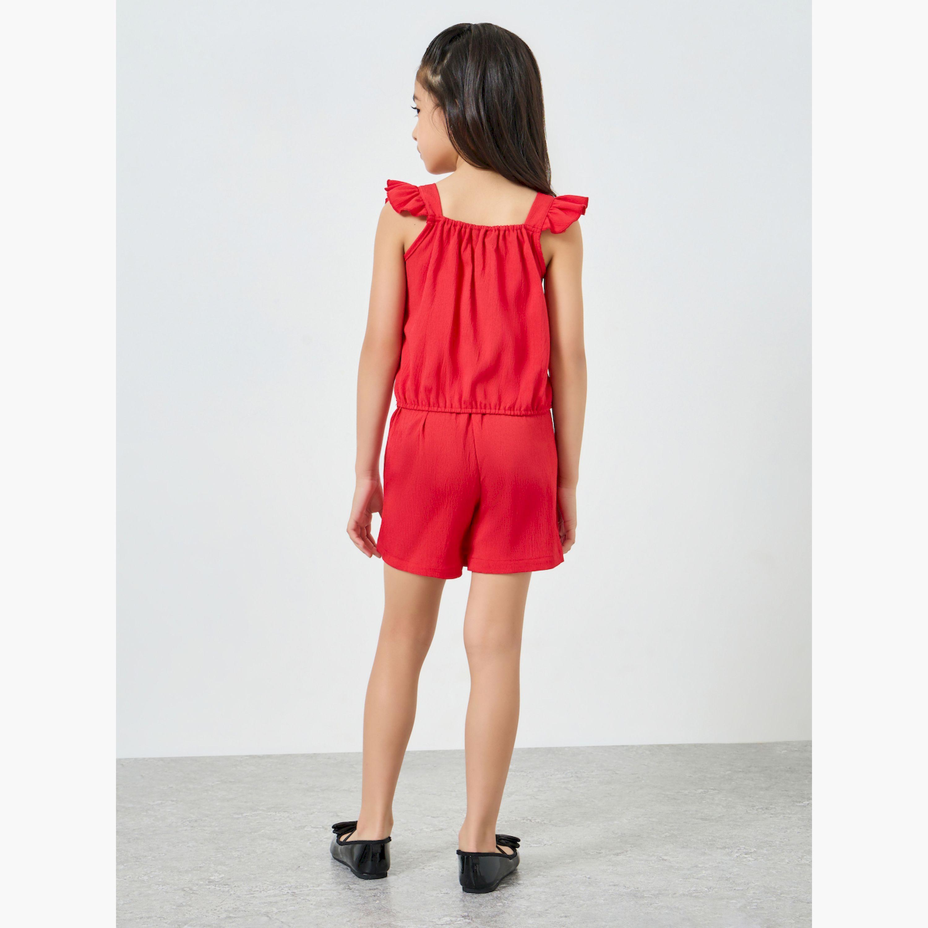 طقم من بلوزة بتفاصيل فيونكة وتنورة-girls-clothing-setsandcoords-image-3
