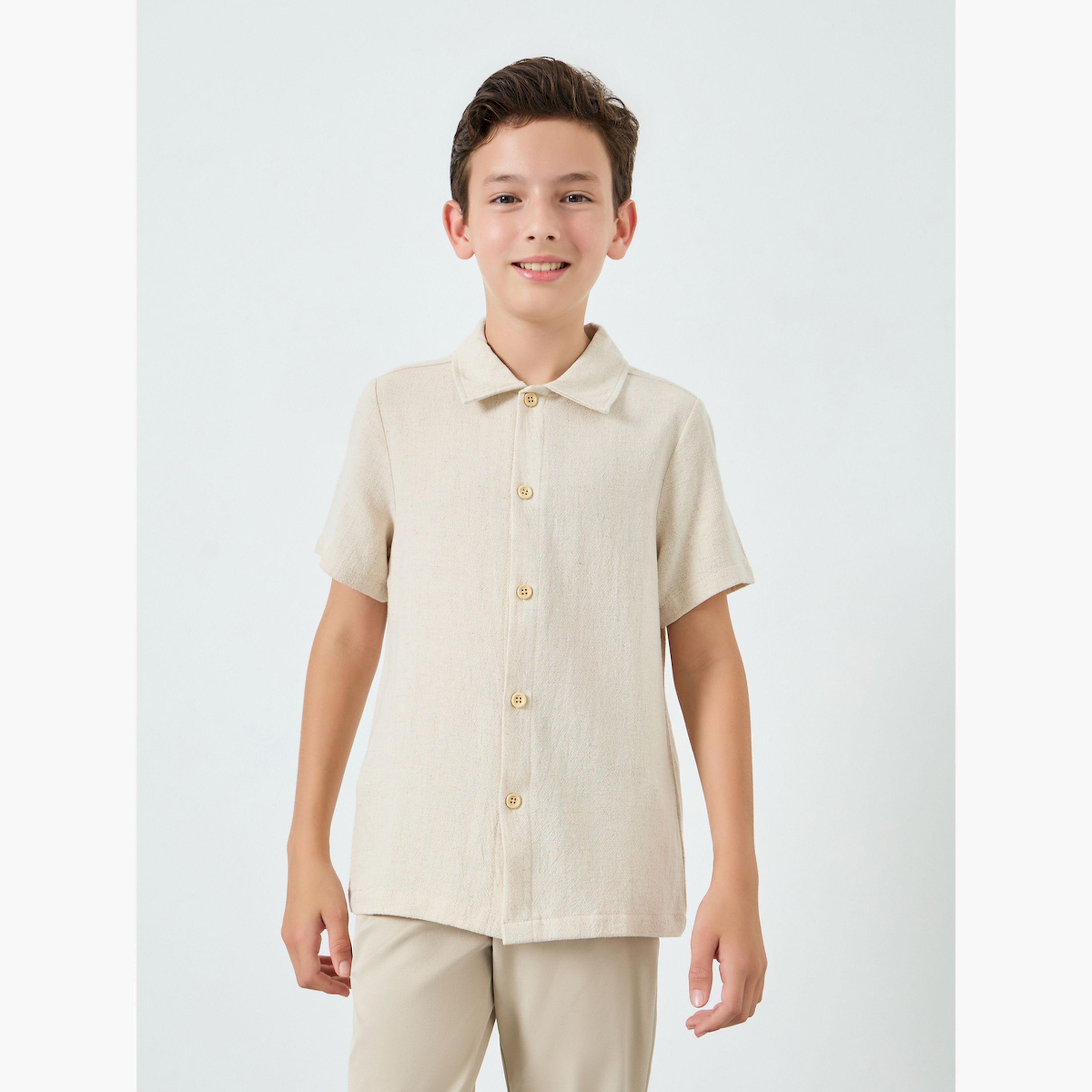 قميص بياقة وأكمام قصيرة-boys-clothing-shirts-image-1