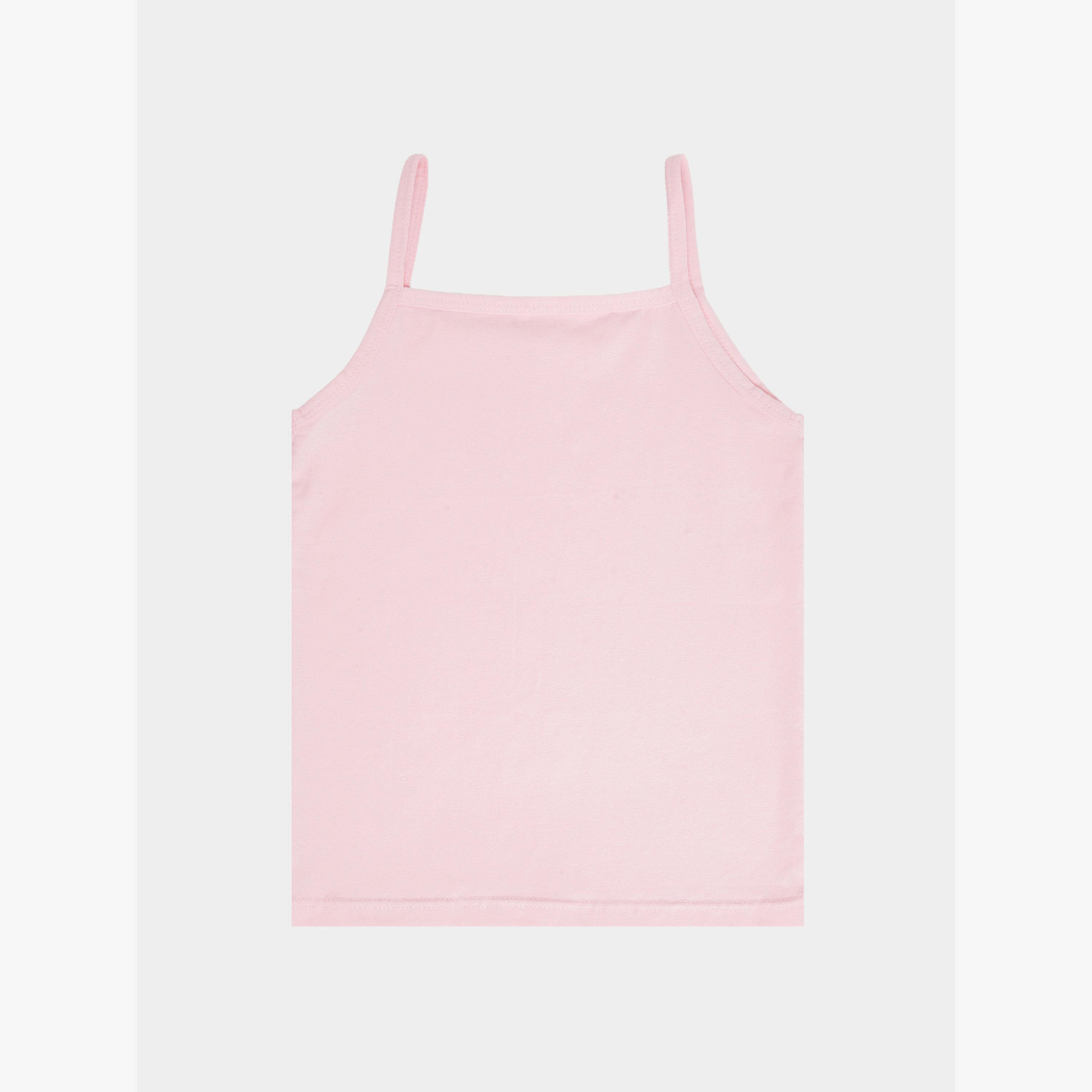 Styli Girls Cotton Solid Vest-girls-clothing-innerwear-image-2
