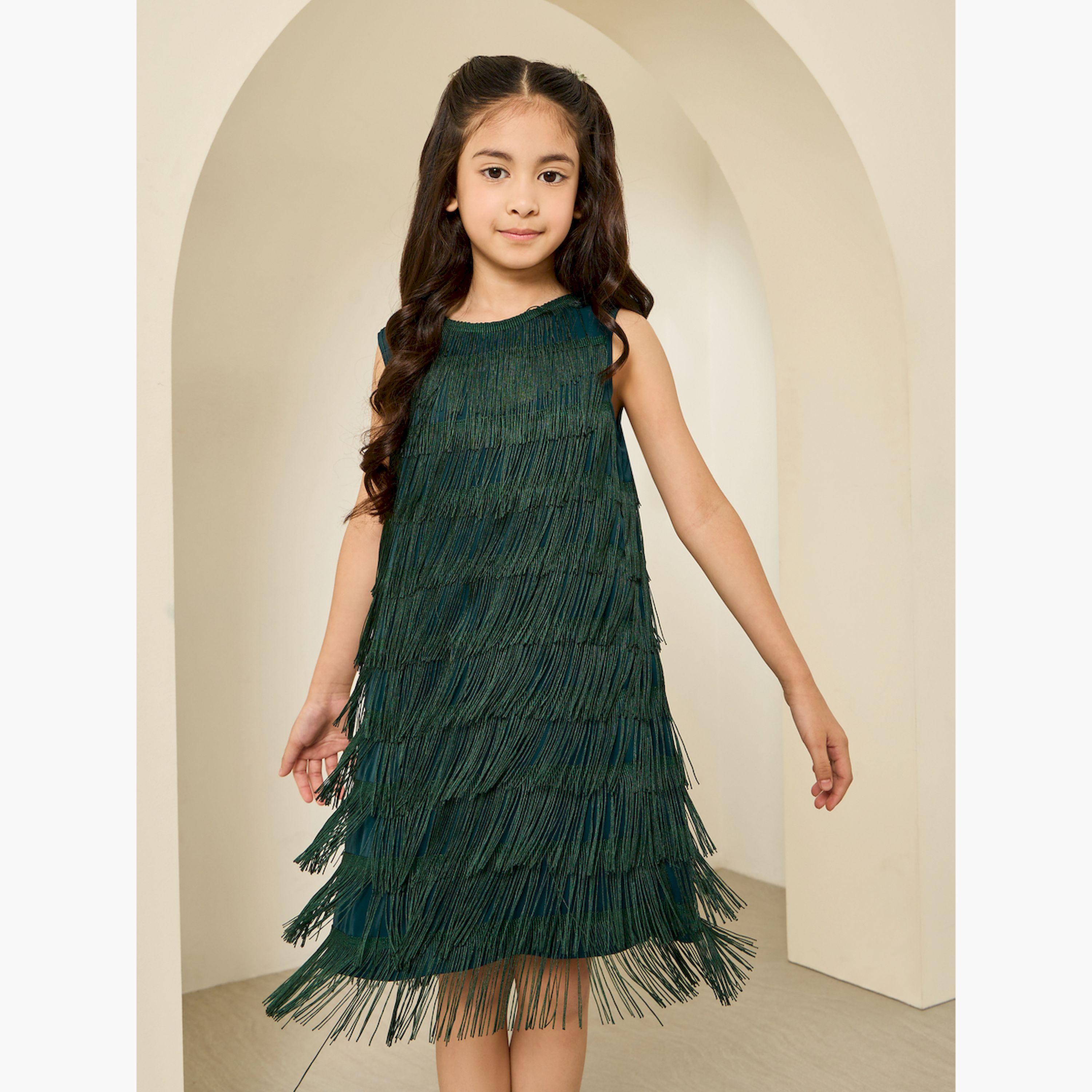 فستان بحافة واسعة وشرابات بدون أكمام-girls-clothing-dressesandjumpsuits-image-1