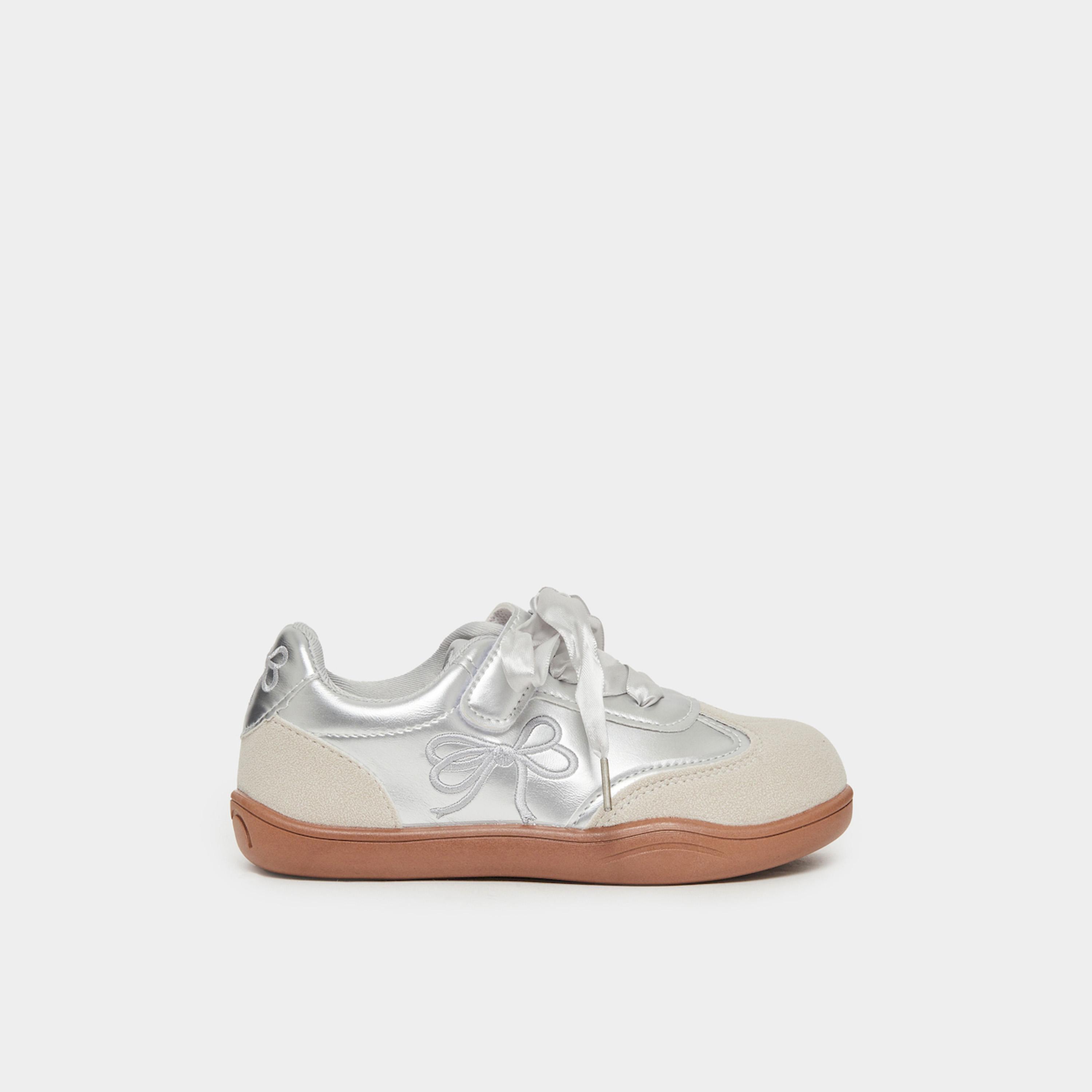 Styli Girls Bow Detail Lace Up Sneakers-girls-shoes-sneakers-image-2