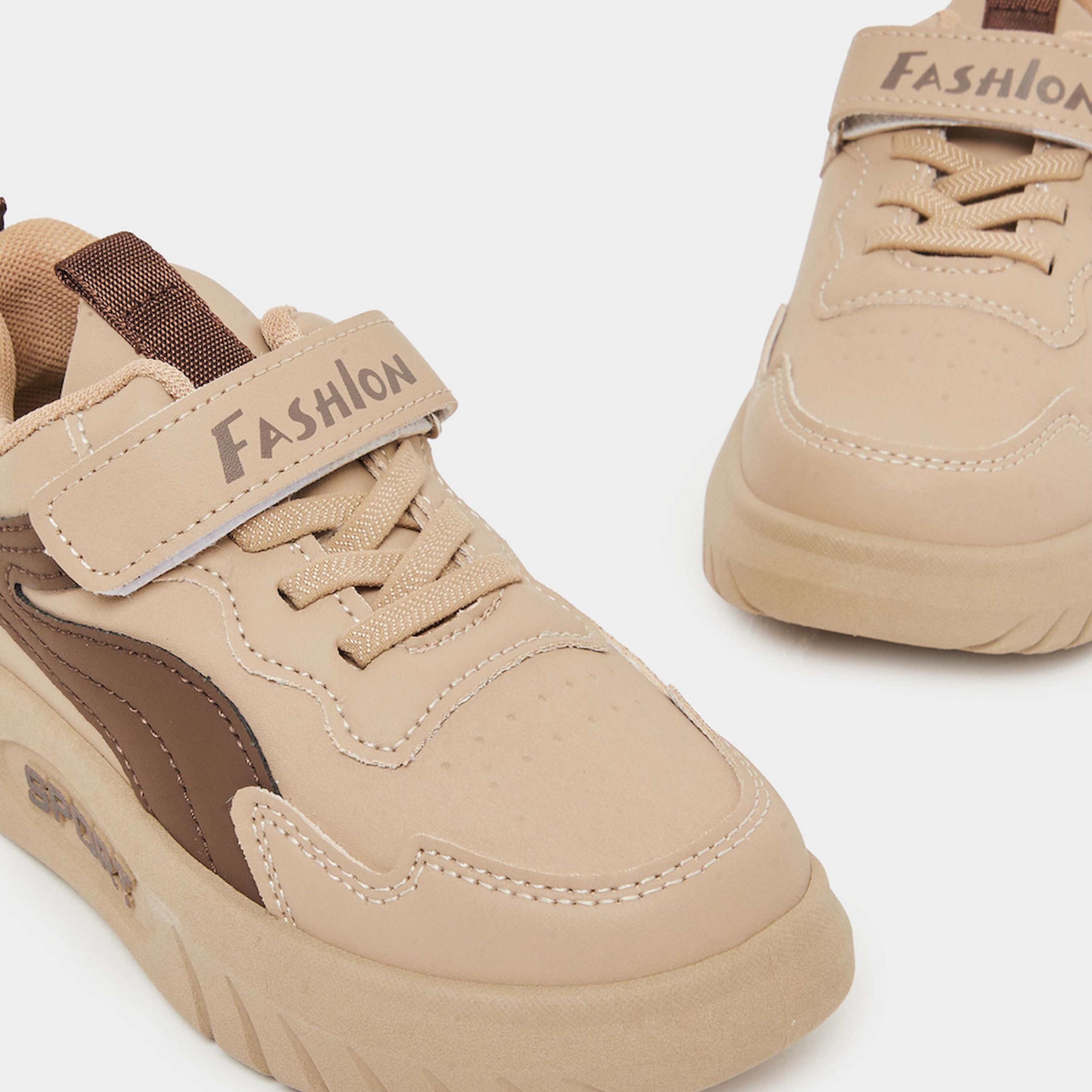 حذاء رياضي بني بشريط لاصق للأطفال-boys-shoes-sneakers-image-4