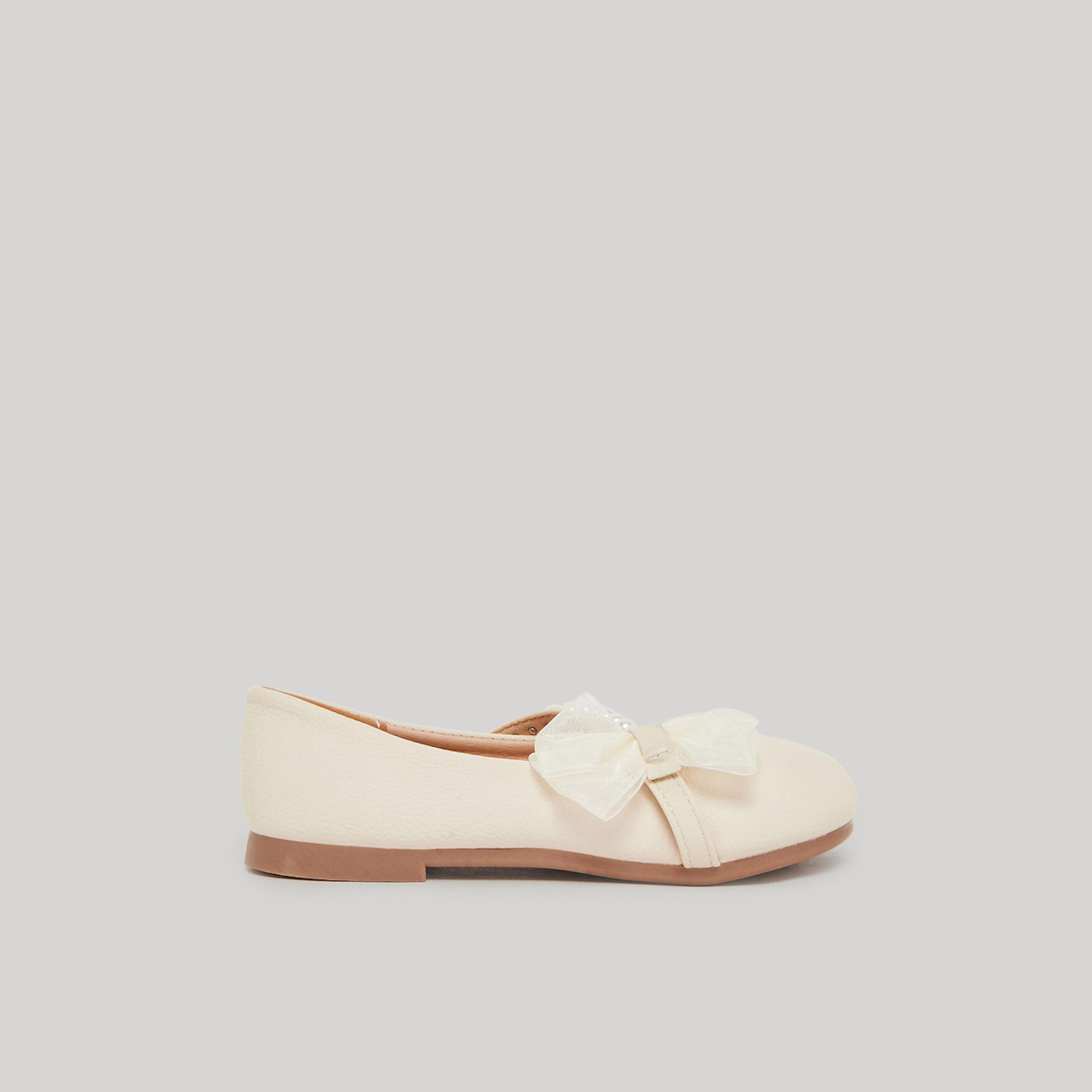 Styli Girls Beige Embellished Ballerinas-girls-shoes-ballerinas-image-2