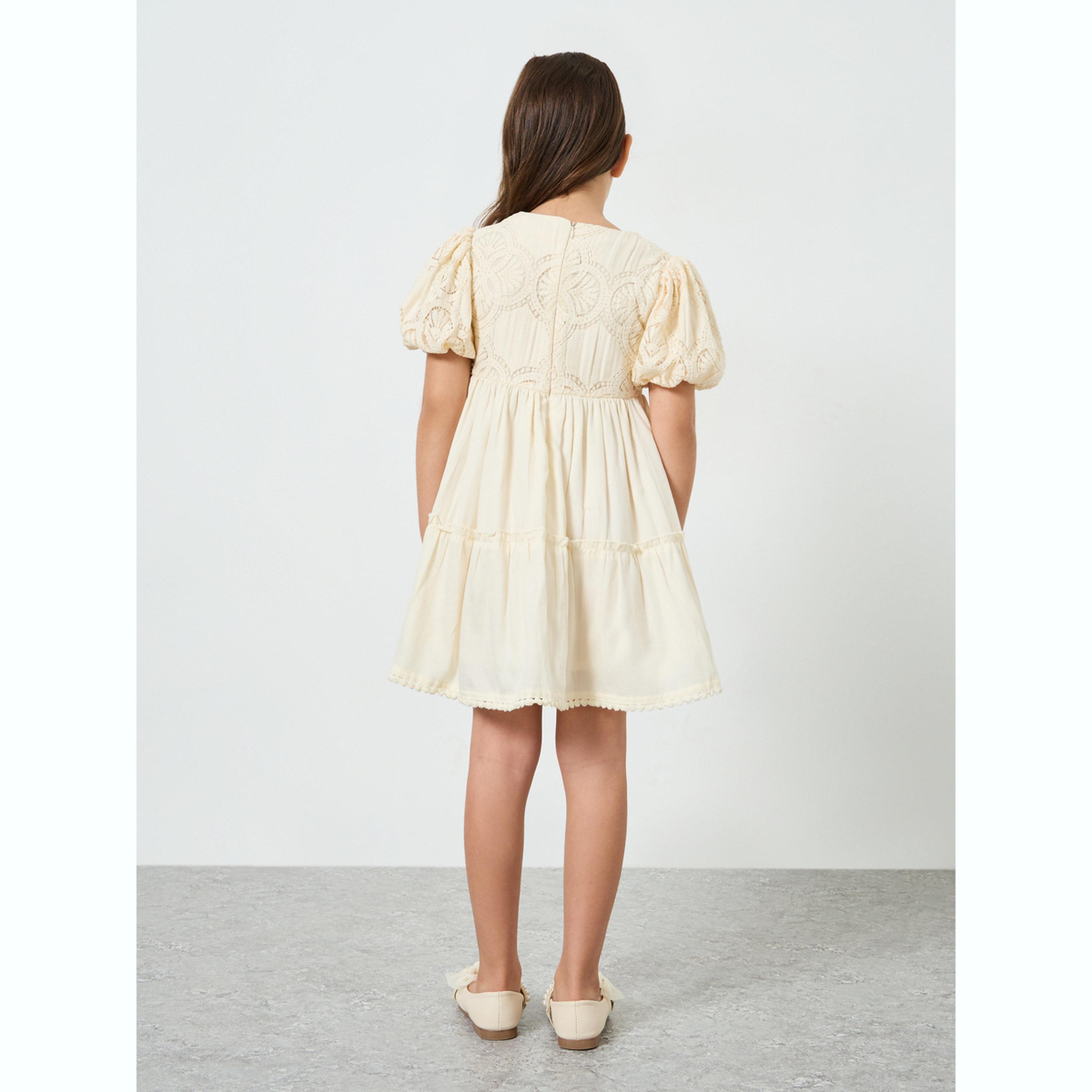 فستان دانتيل متعدد الطبقات بناتي بأكمام منفوخة-girls-clothing-dressesandjumpsuits-image-3