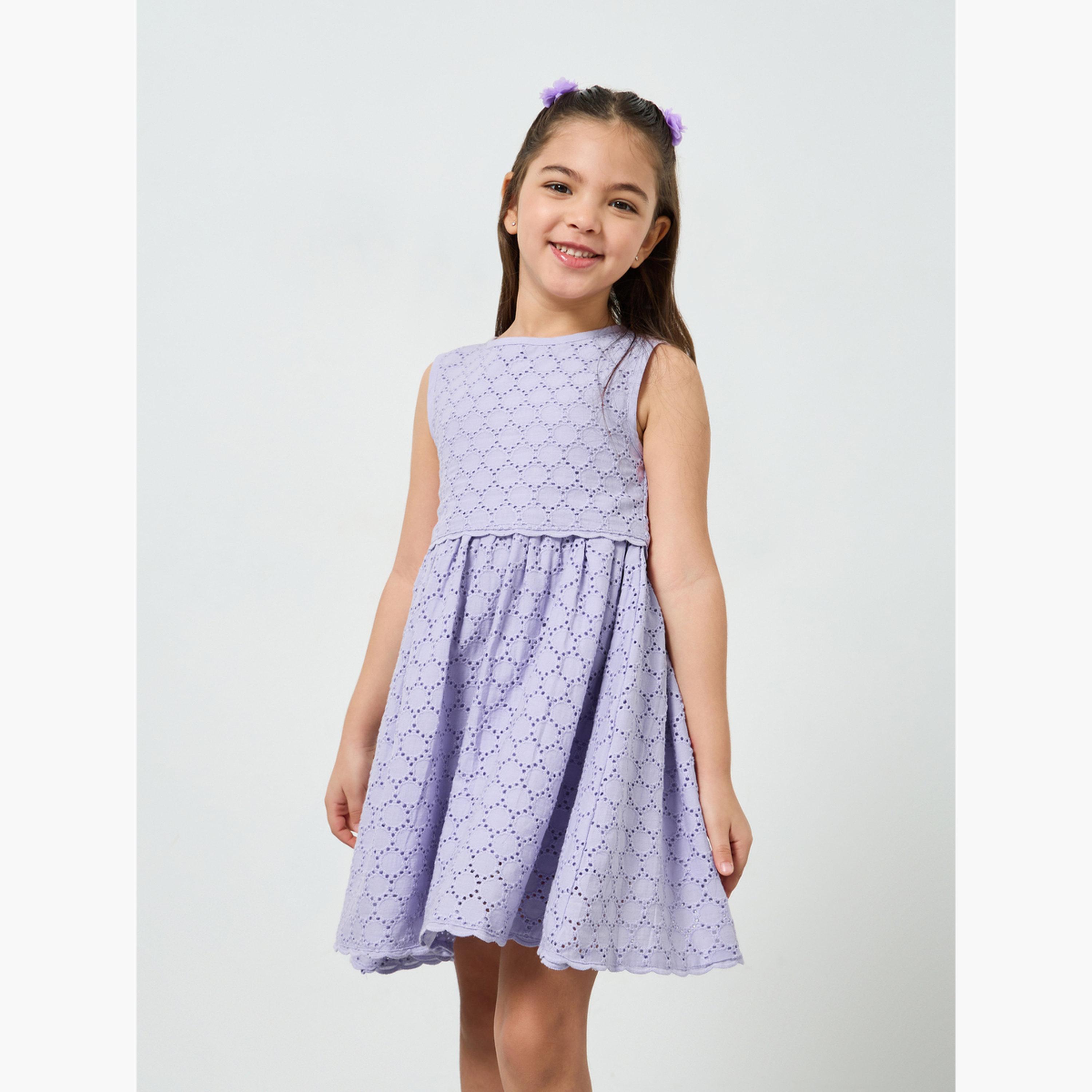 فستان بطول الركبة بناتي بدون أكمام-girls-clothing-bottoms-skirts-image-1