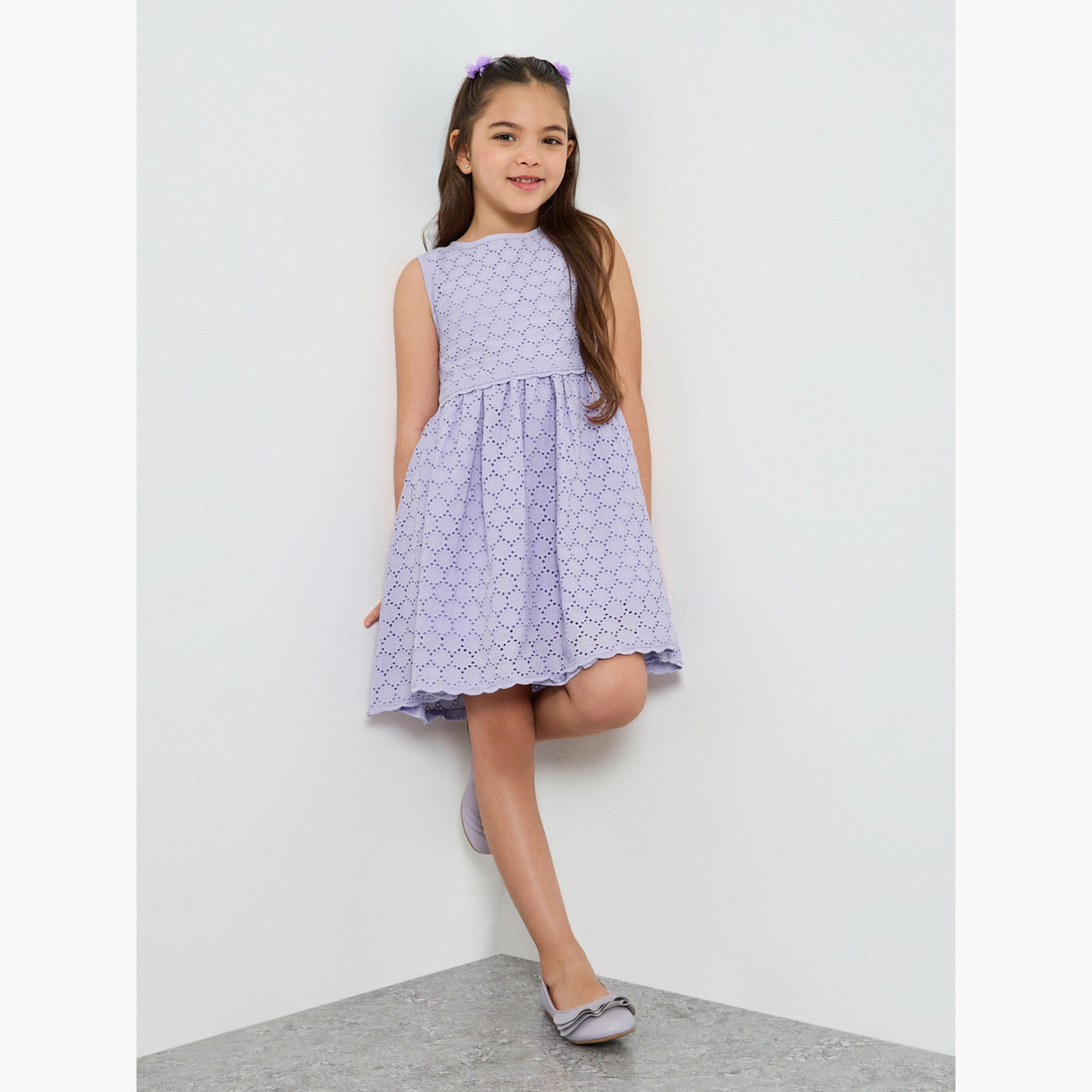 فستان بطول الركبة بناتي بدون أكمام-girls-clothing-bottoms-skirts-image-2