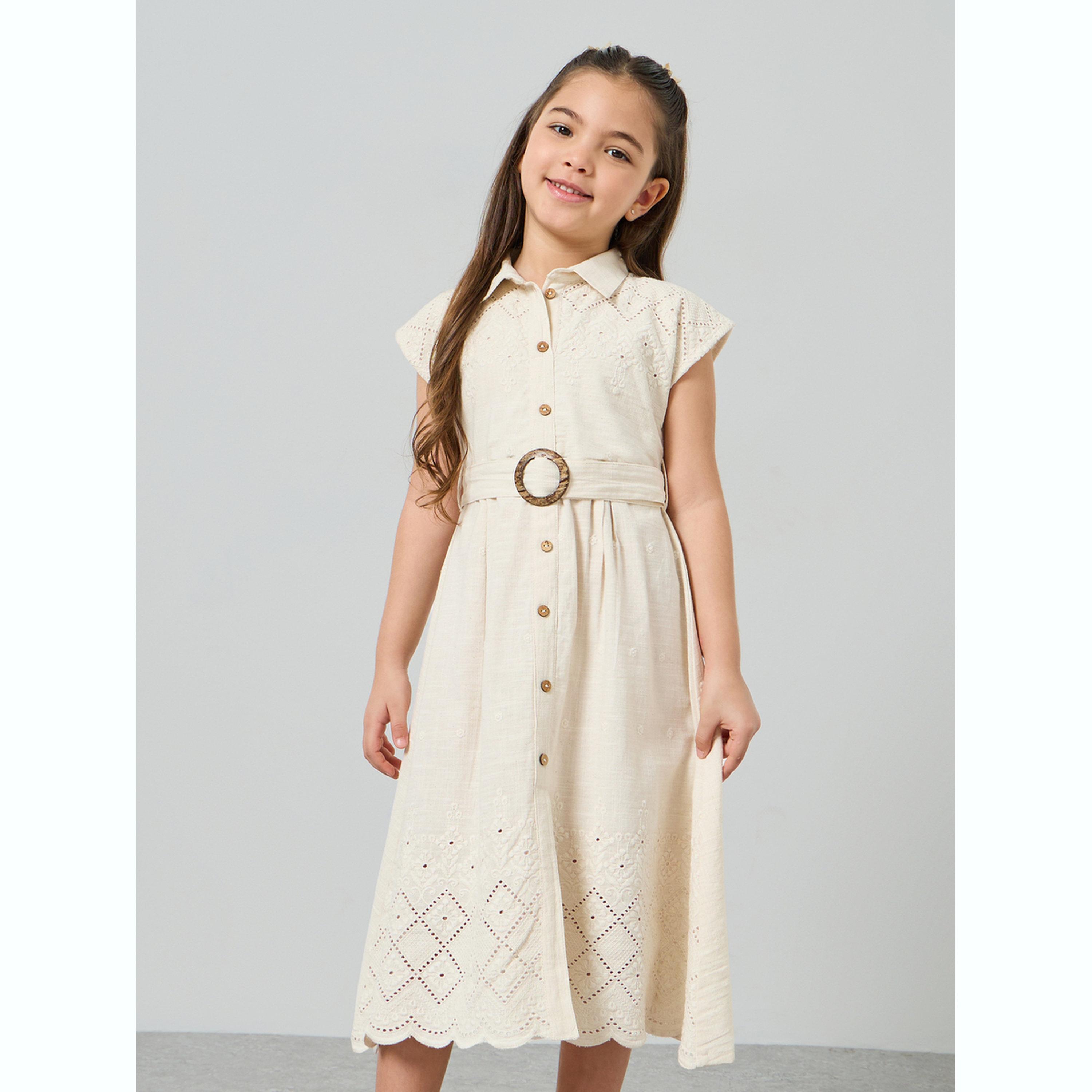فستان بحافة واسعة بناتي بتطريز على الحافة-girls-clothing-dressesandjumpsuits-image-1