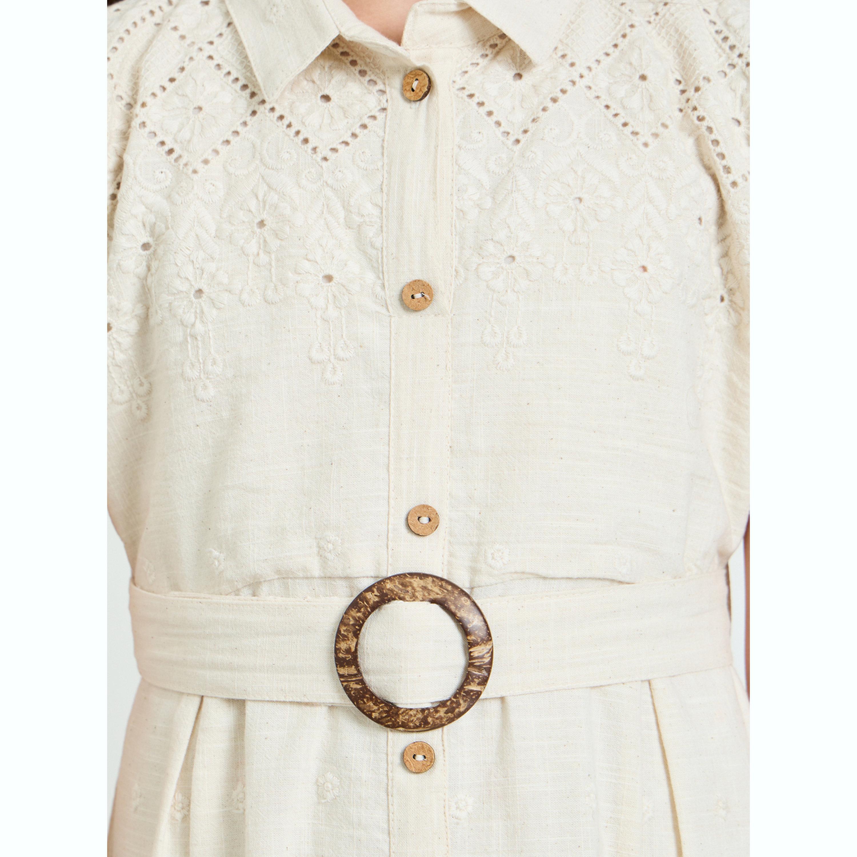 فستان قميص بحزام وتفاصيل مُطرّزة للمراهقات-girls-clothing-dressesandjumpsuits-image-4