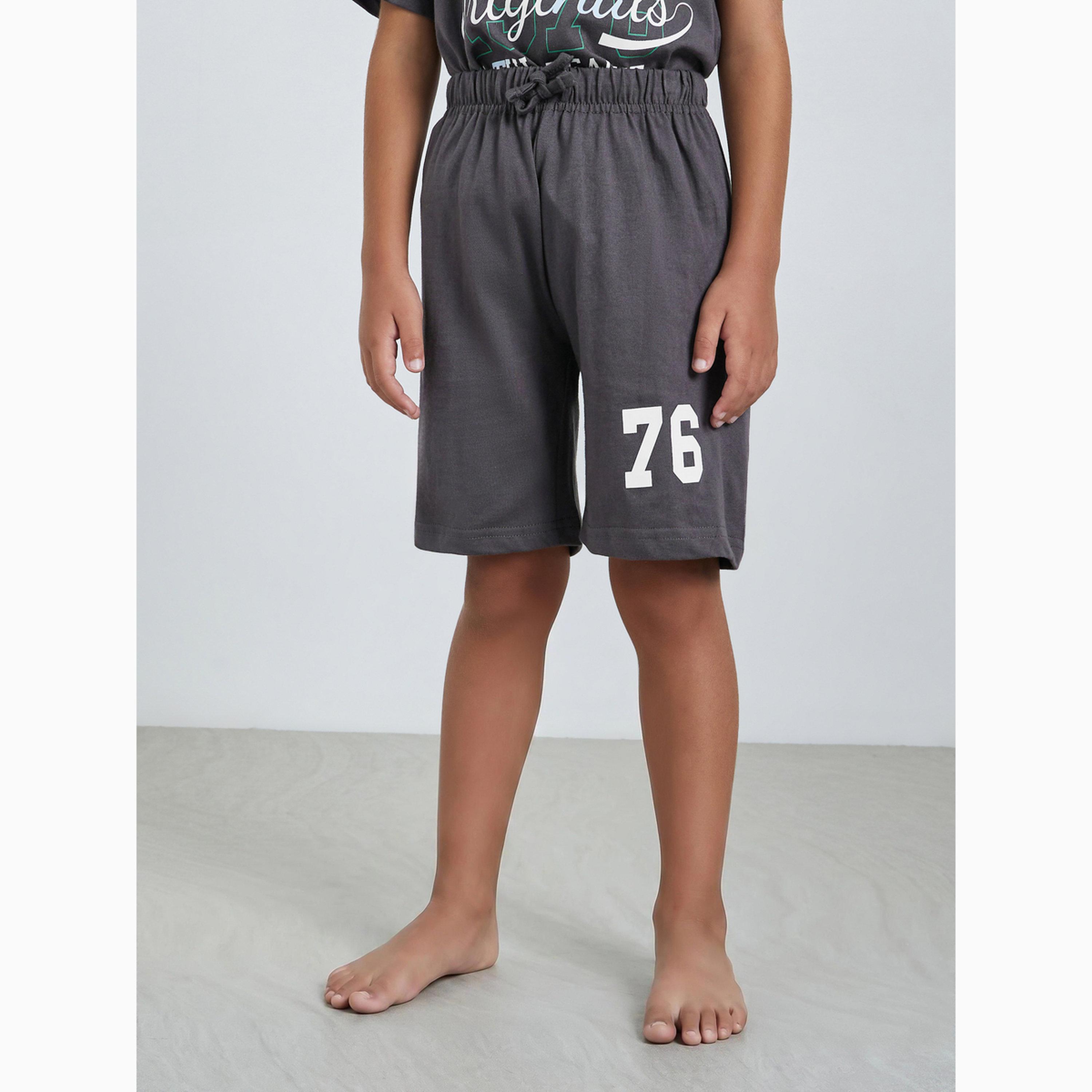Styli Boys Printed T-Shirt and Shorts Set-boys-clothing-nightwear-image-4