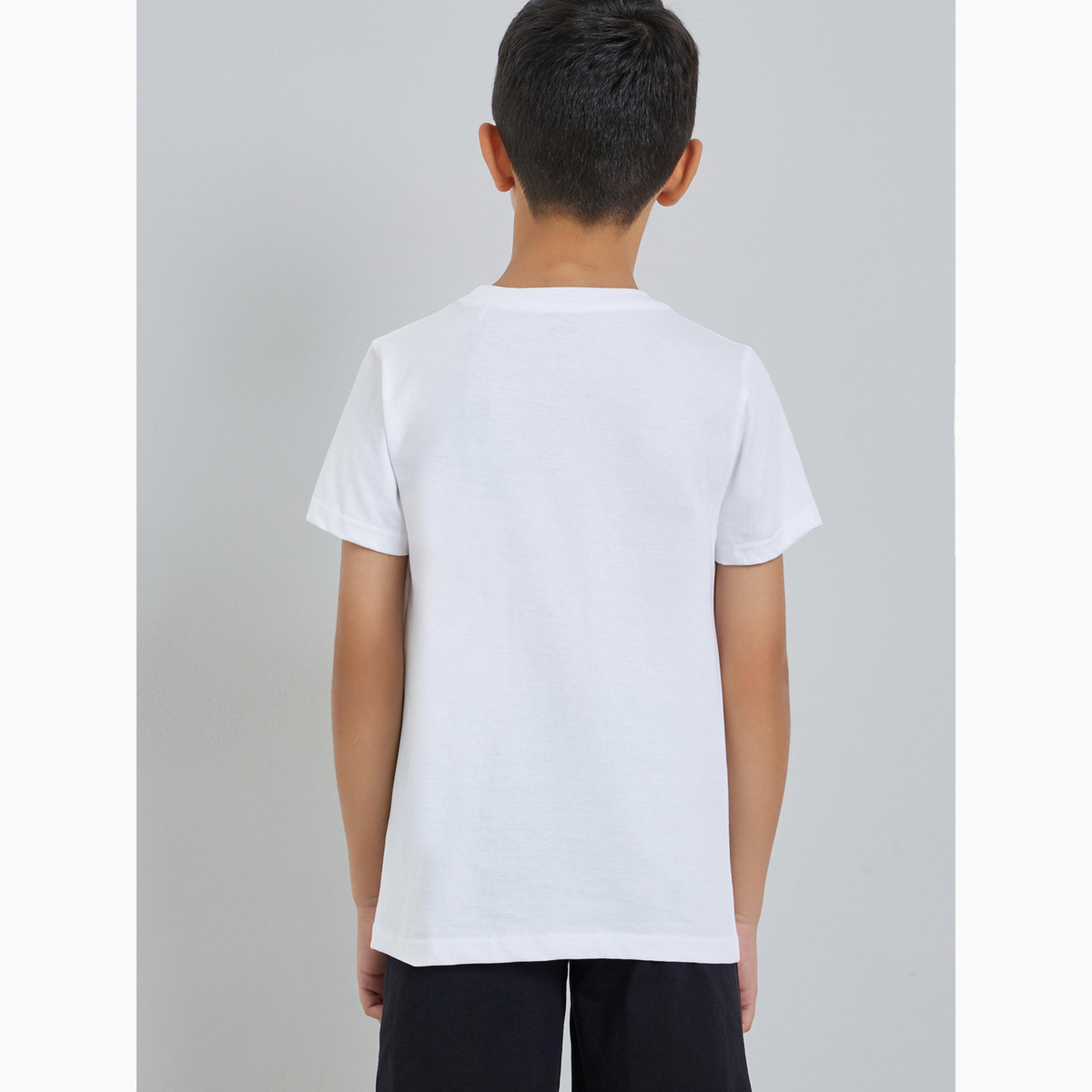 Styli Boys Printed Short Sleeve T-Shirt and Shorts Set-boys-clothing-nightwear-image-4