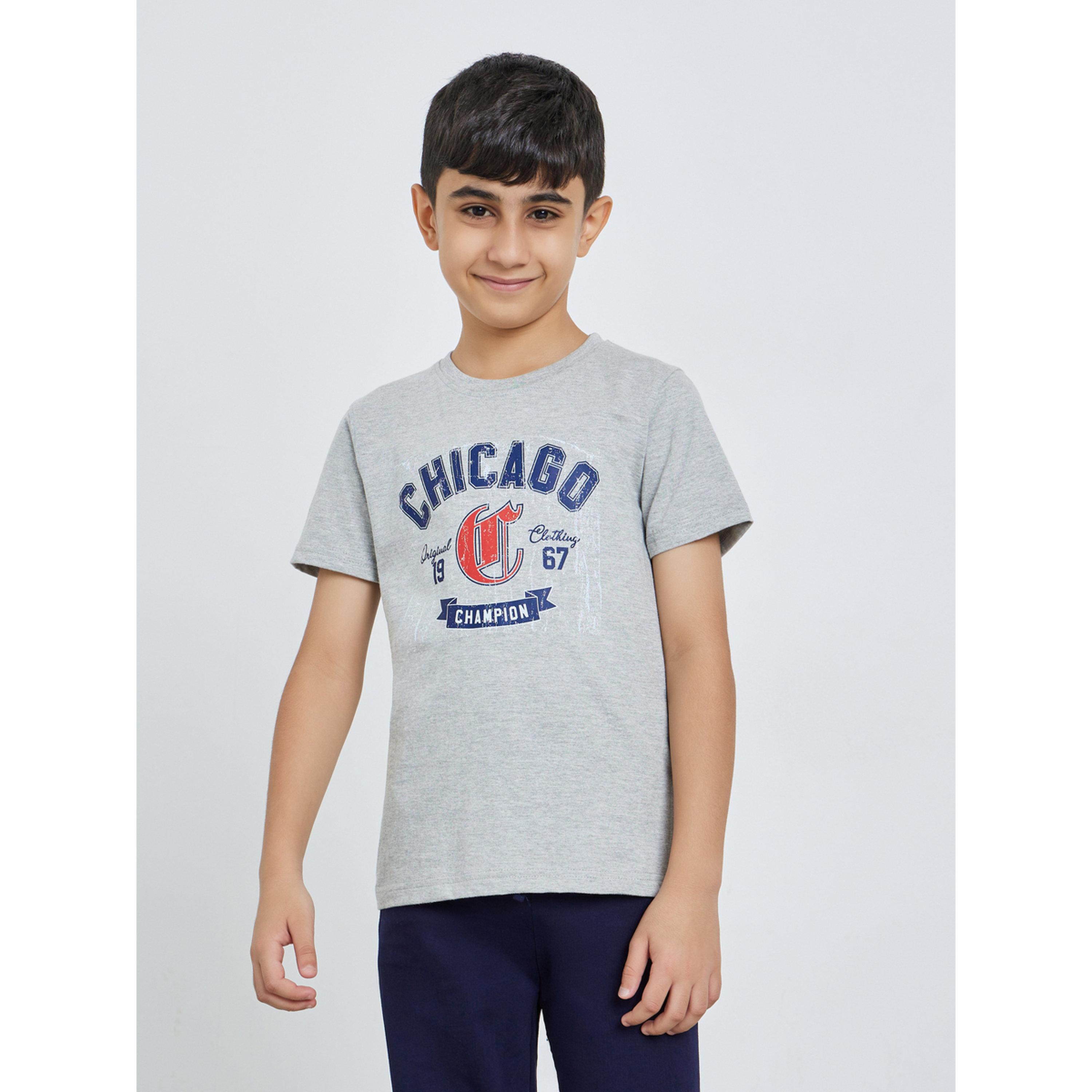 طقم بيجاما من بنطال وتيشيرت قطن مطبوع-boys-clothing-nightwear-image-2