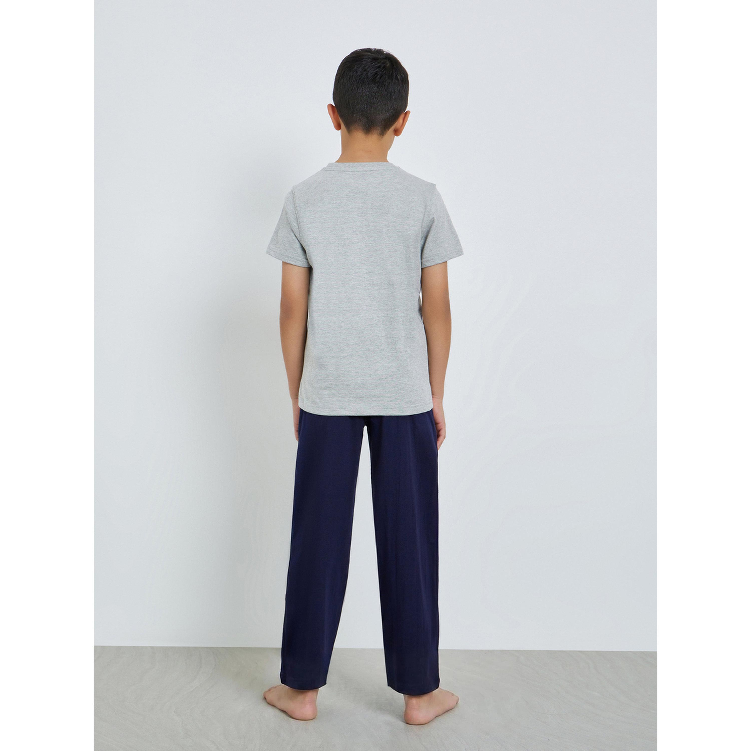Styli Teen Boys Printed Cotton T-Shirt and Pyjama Set-boys-clothing-nightwear-image-3