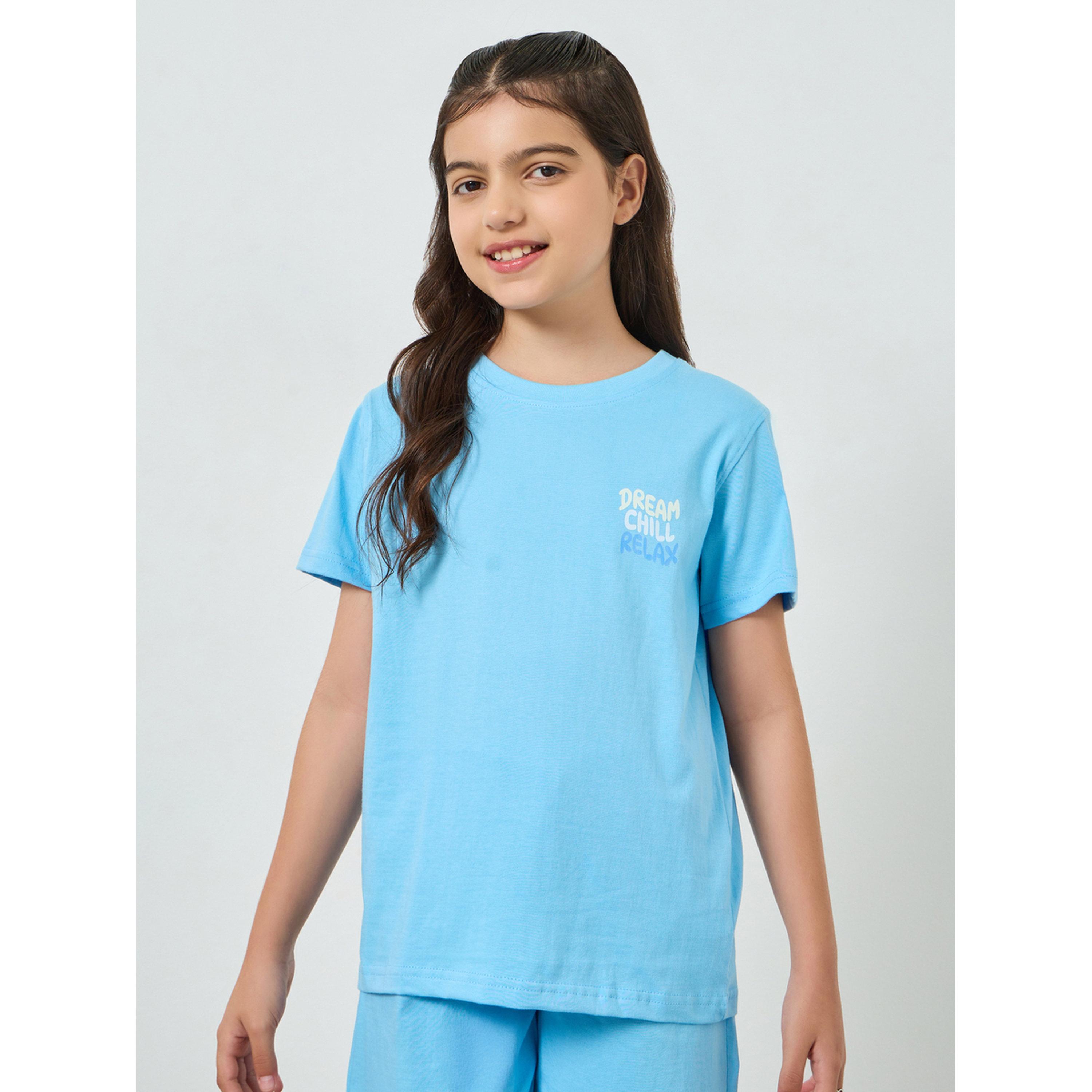 مجموعة من شورت وتيشيرت قطن مطبوع-girls-clothing-nightwear-image-3