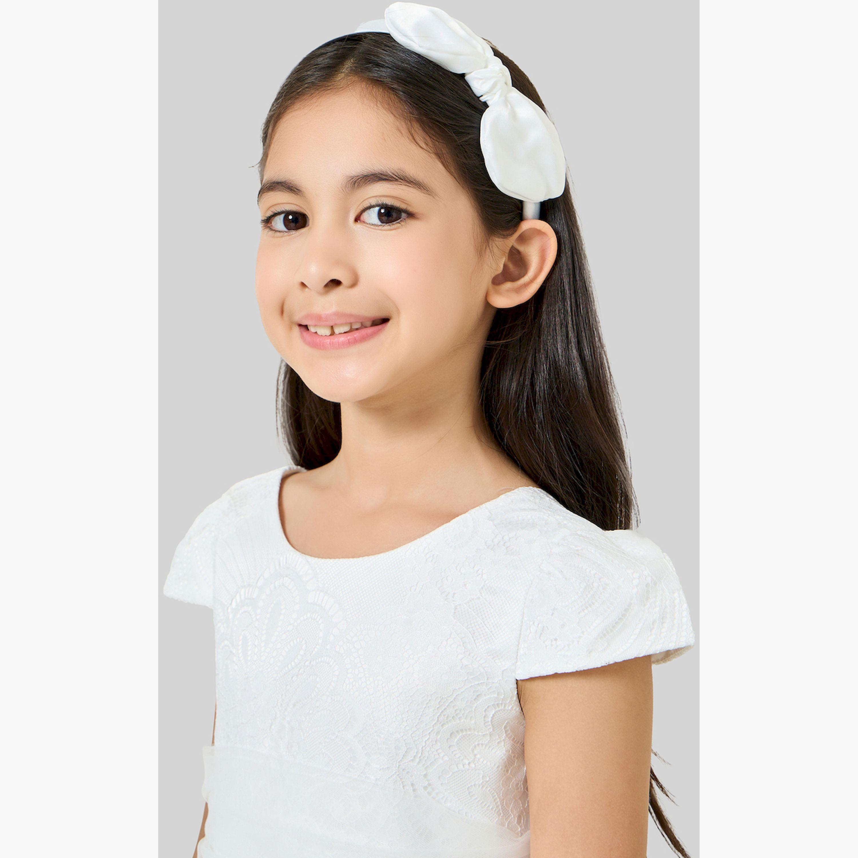 Styli Girls White Lace Short Sleeve Dress-girls-clothing-dressesandjumpsuits-image-3