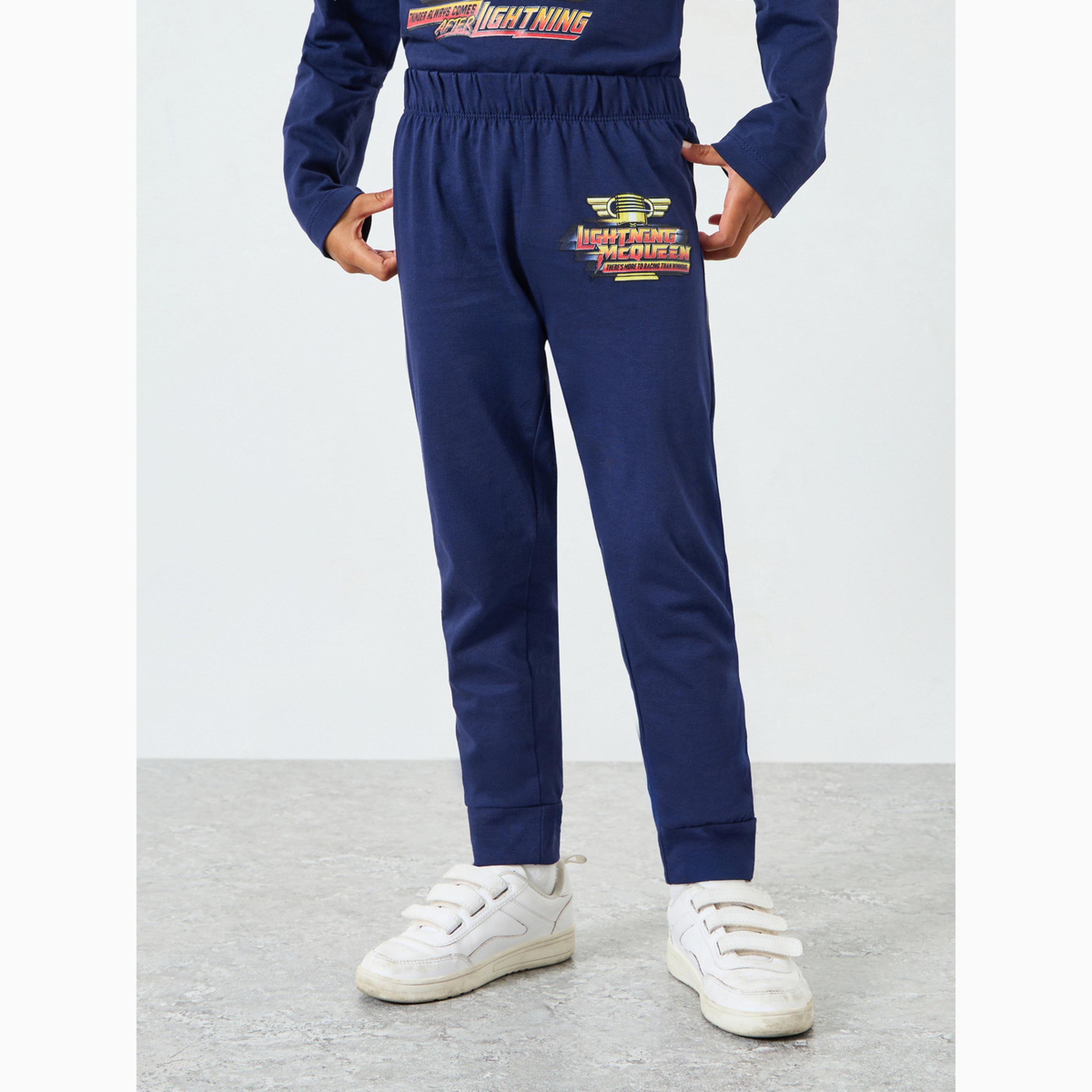 مجموعة من تيشيرت وبنطال قطن بطبعات كارز للأولاد-boys-clothing-setsandcoords-image-4