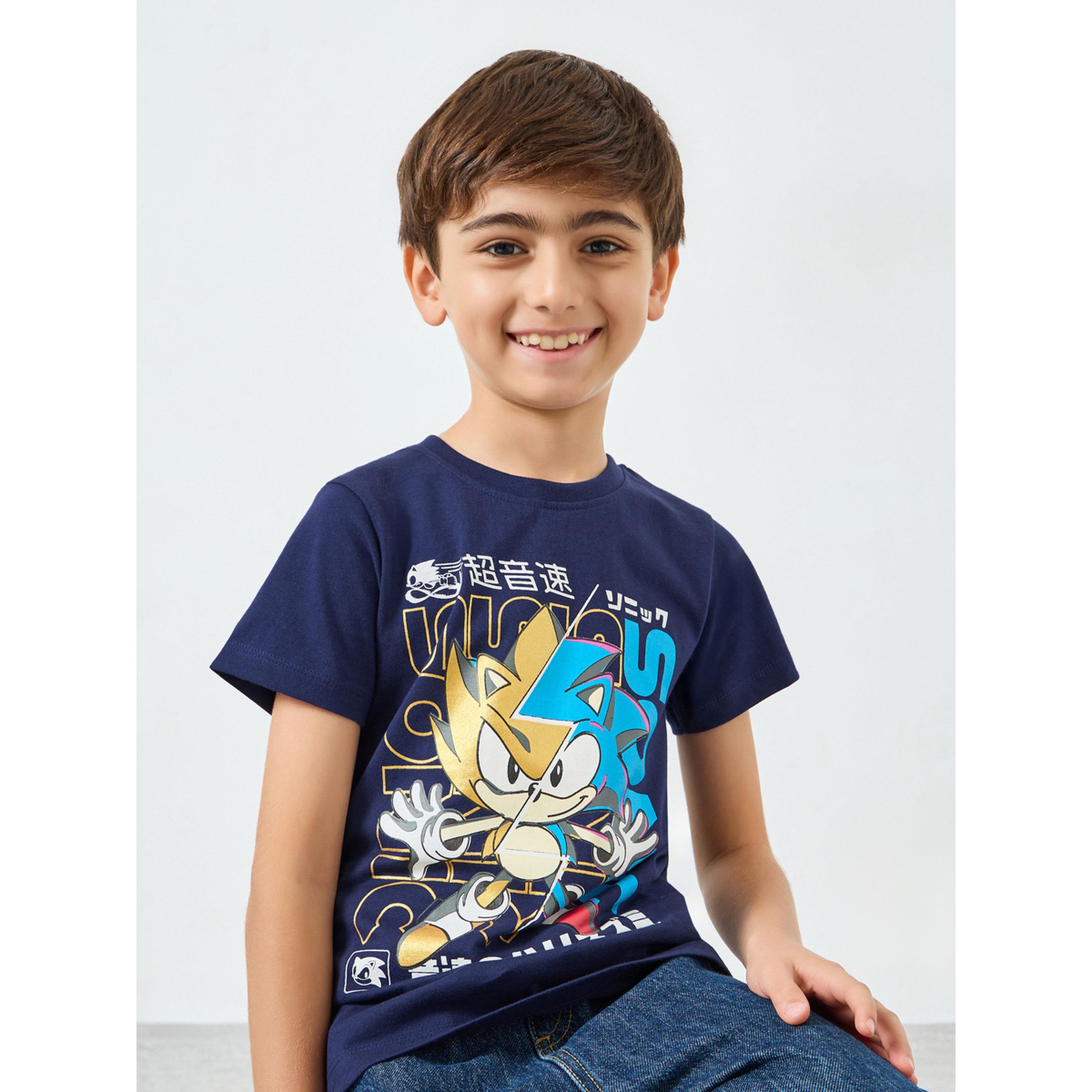 تيشيرت قطن بطبعة جرافيك وأكمام قصيرة-boys-clothing-tshirtsandpolos-image-3