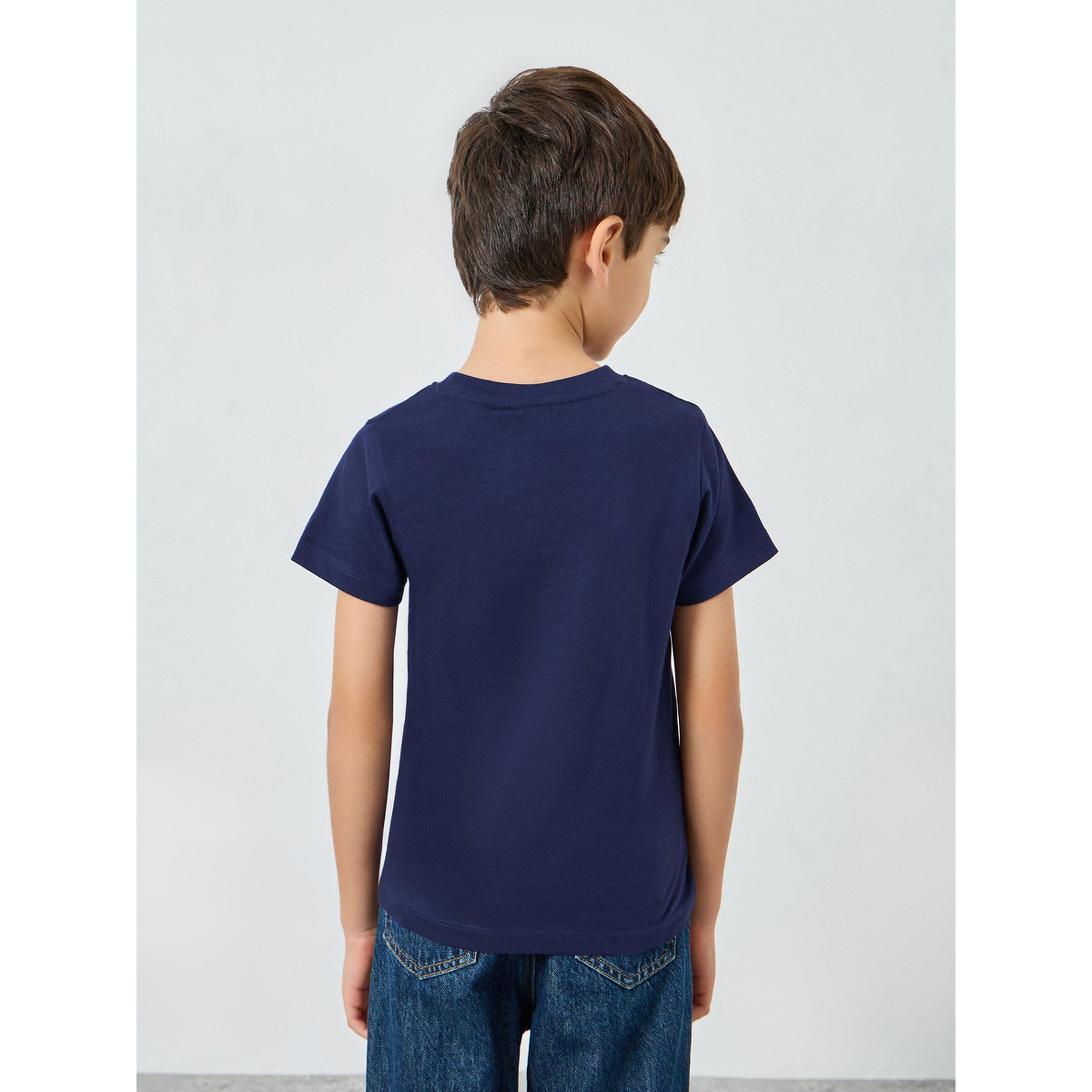 Styli Boys Navy Blue Sonic Graphic Print Cotton T-Shirt-boys-clothing-tshirtsandpolos-image-4