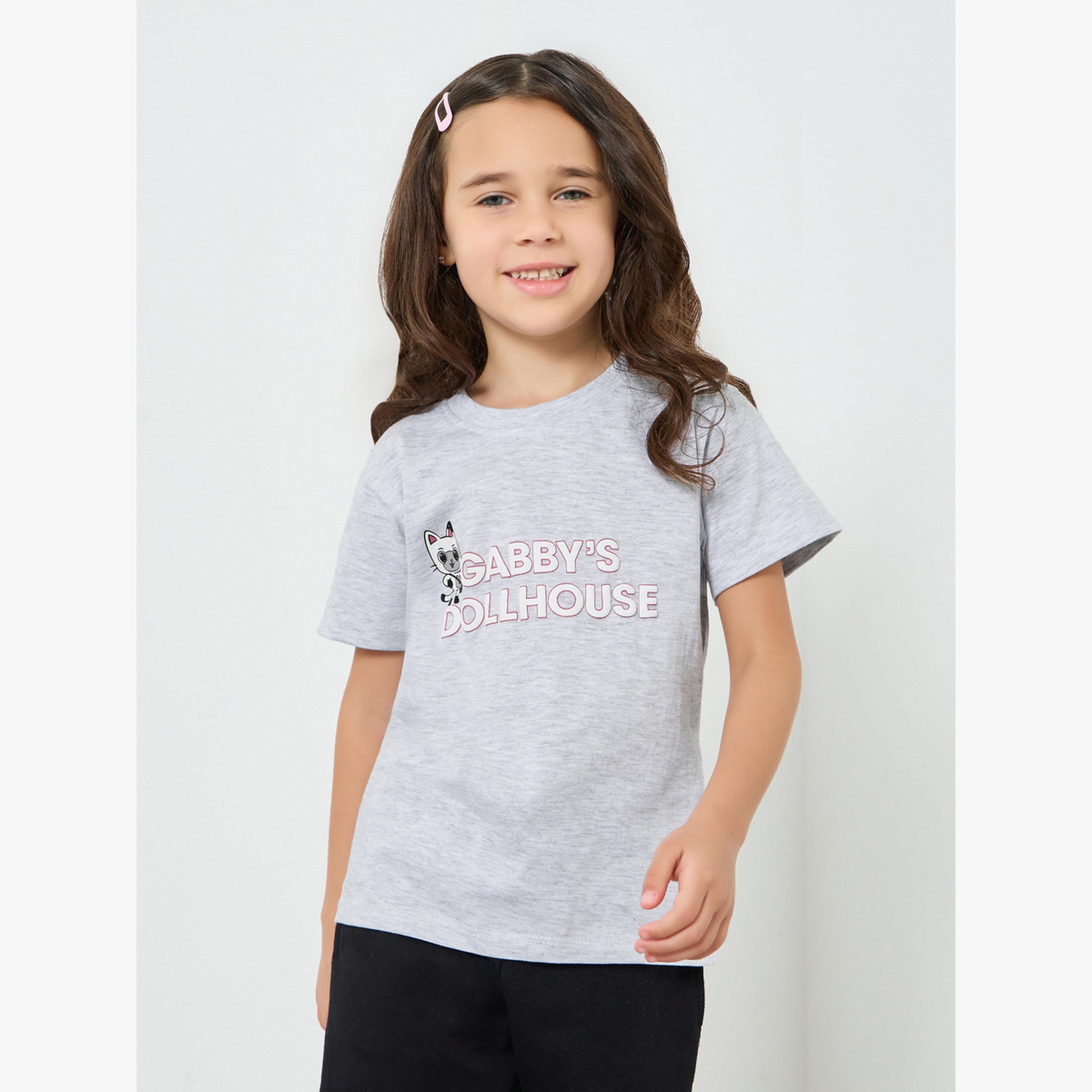 Styli Girls Grey Cat Francisco Graphic T-Shirt-girls-clothing-tshirts-image-1