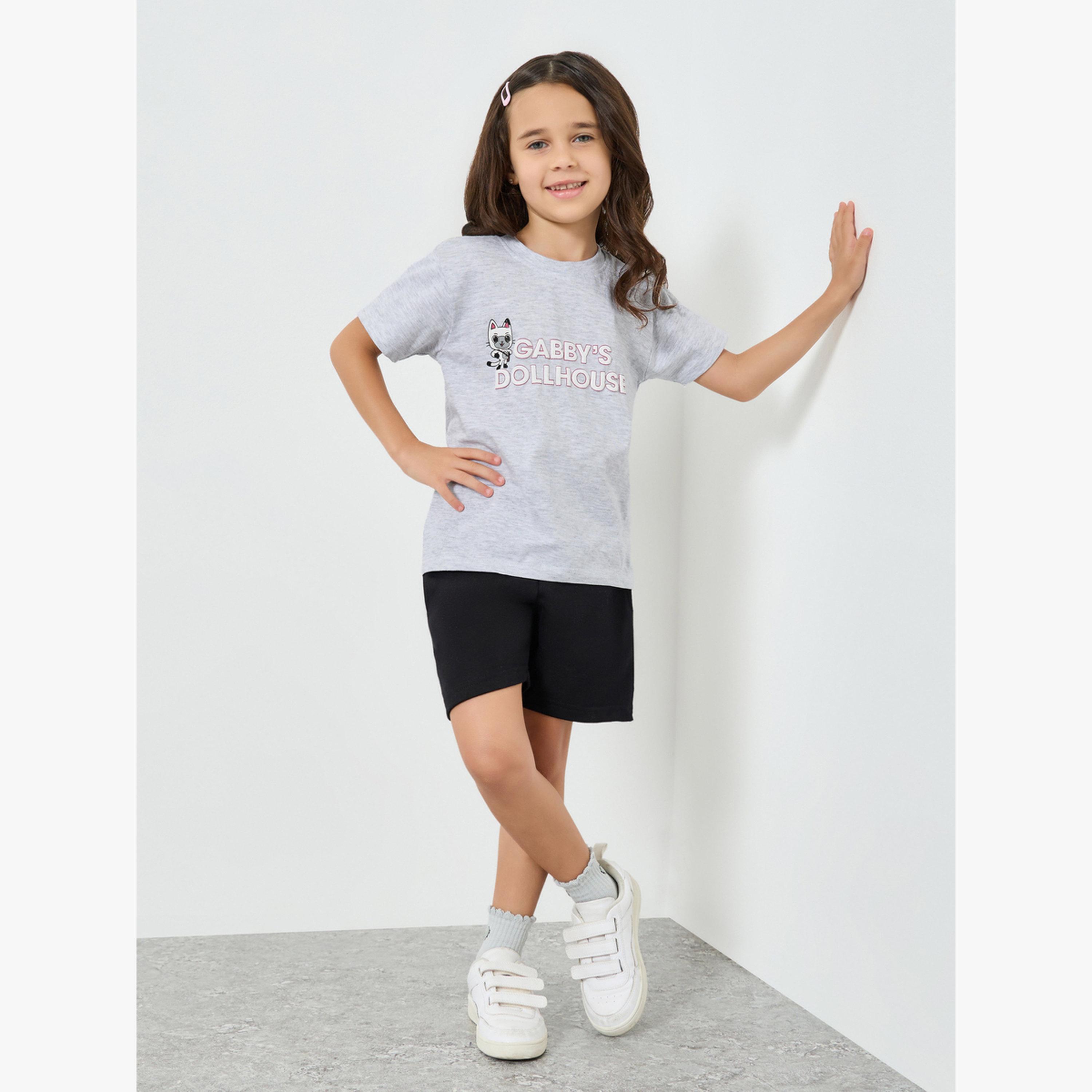 Styli Girls Grey Cat Francisco Graphic T-Shirt-girls-clothing-tshirts-image-2