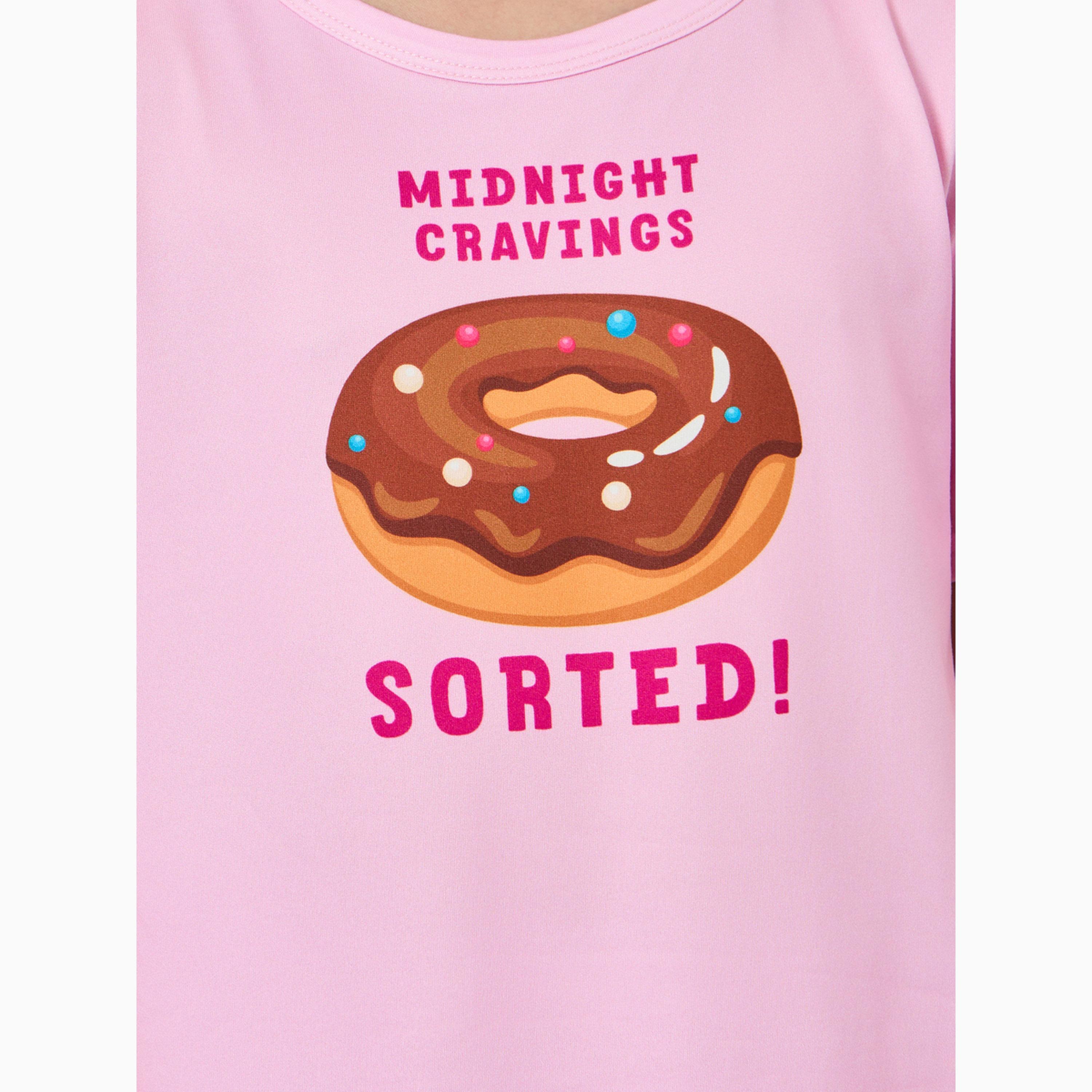طقم بيجاما من بنطال وتيشيرت بطبعة جرافيك للفتيات-girls-clothing-nightwear-image-3