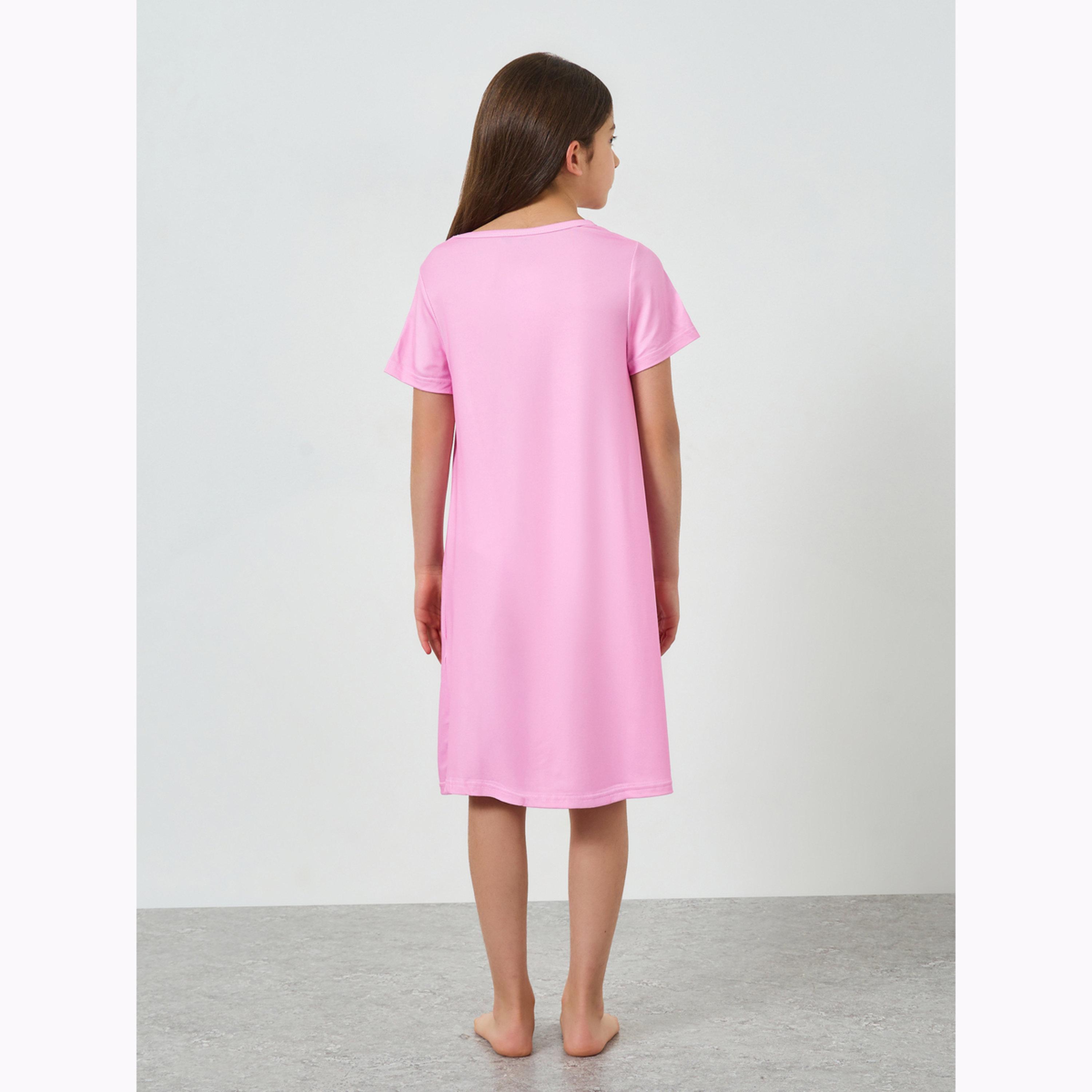 طقم من 2 قميص نوم بطبعات للبنات-girls-clothing-nightwear-image-5