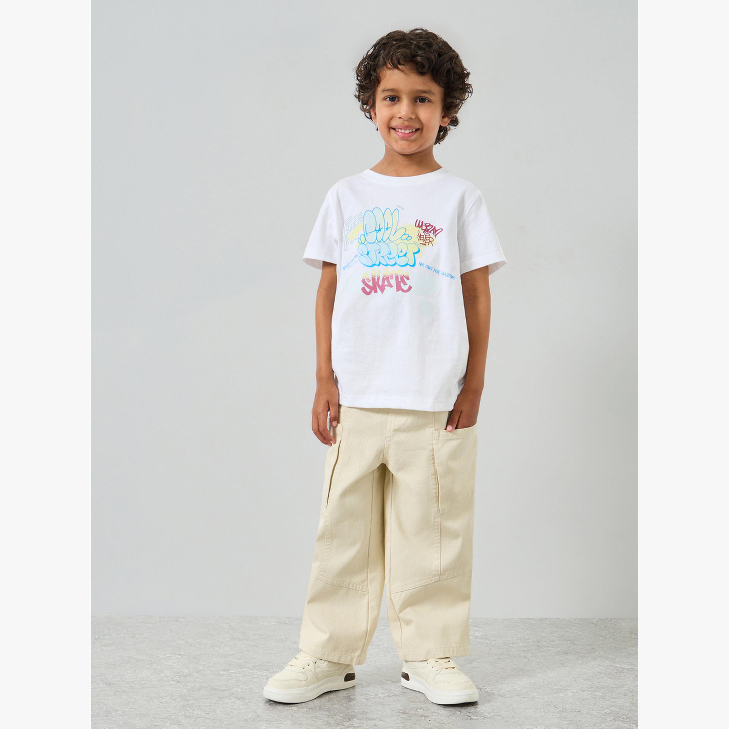 Styli Boys Graphic Print Short Sleeve Cotton T-Shirt-boys-clothing-tshirtsandpolos-image-2