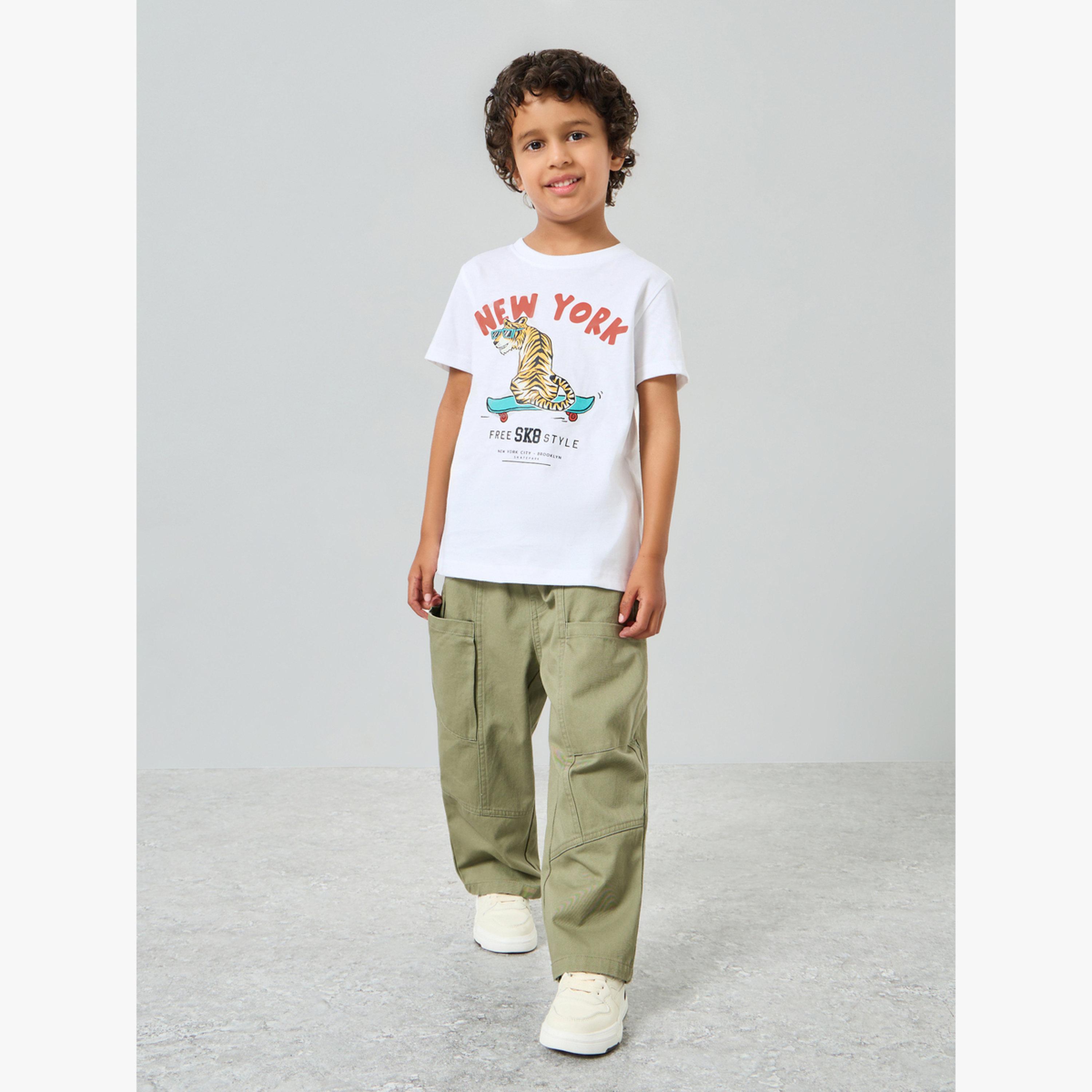 Styli Boys Graphic Print Short Sleeve Cotton T-Shirt-boys-clothing-tshirtsandpolos-image-2
