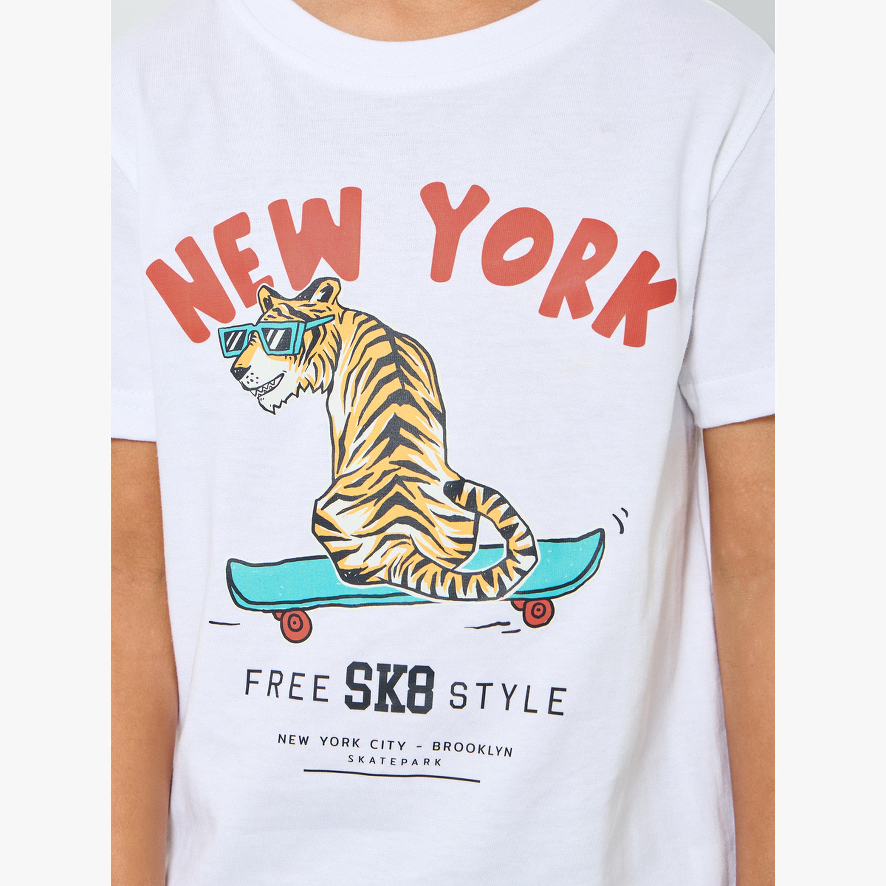 Styli Boys Graphic Print Short Sleeve Cotton T-Shirt-boys-clothing-tshirtsandpolos-image-4