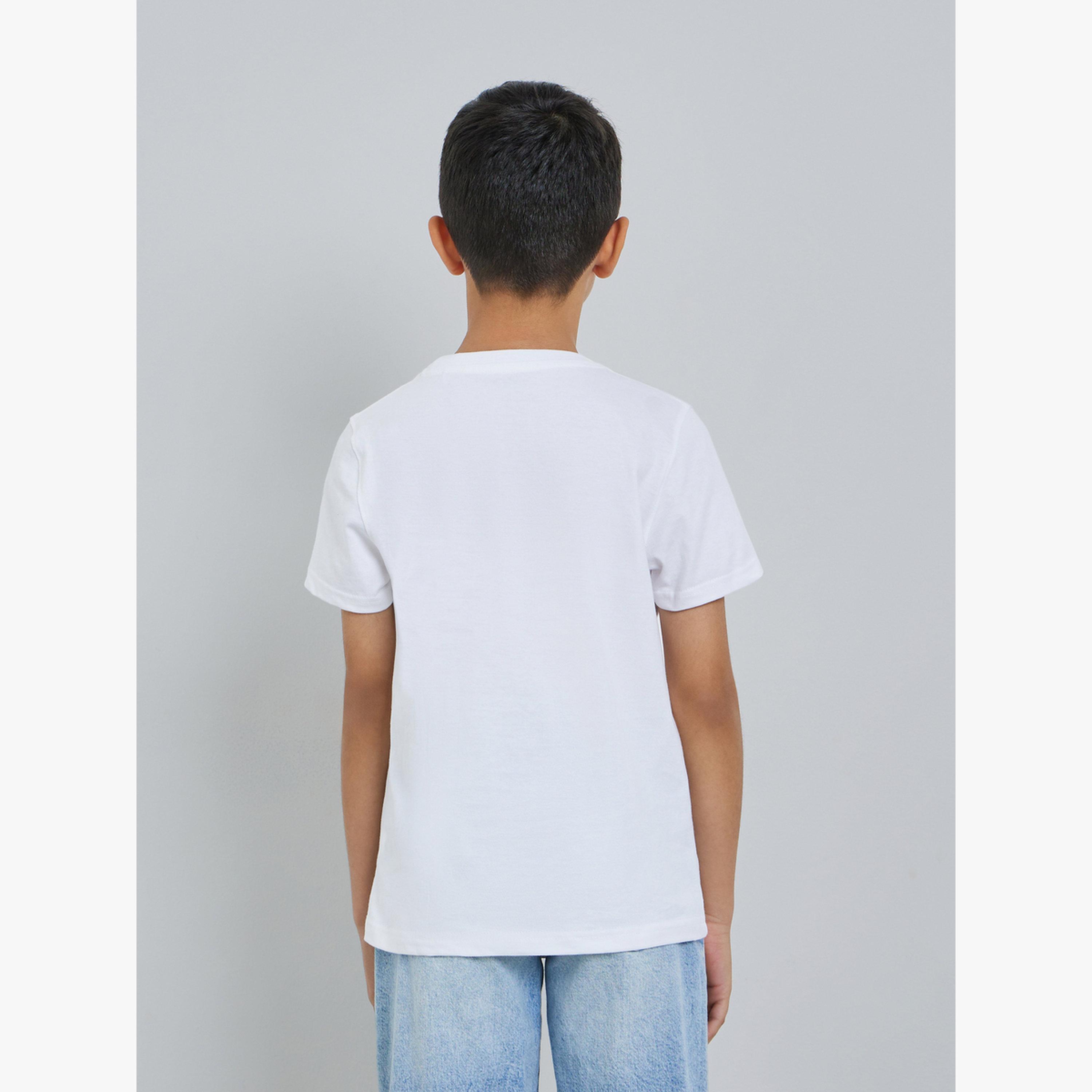 تيشيرت قطن بأكمام قصيرة وطبعة جرافيك للأولاد-boys-clothing-tshirtsandpolos-image-3
