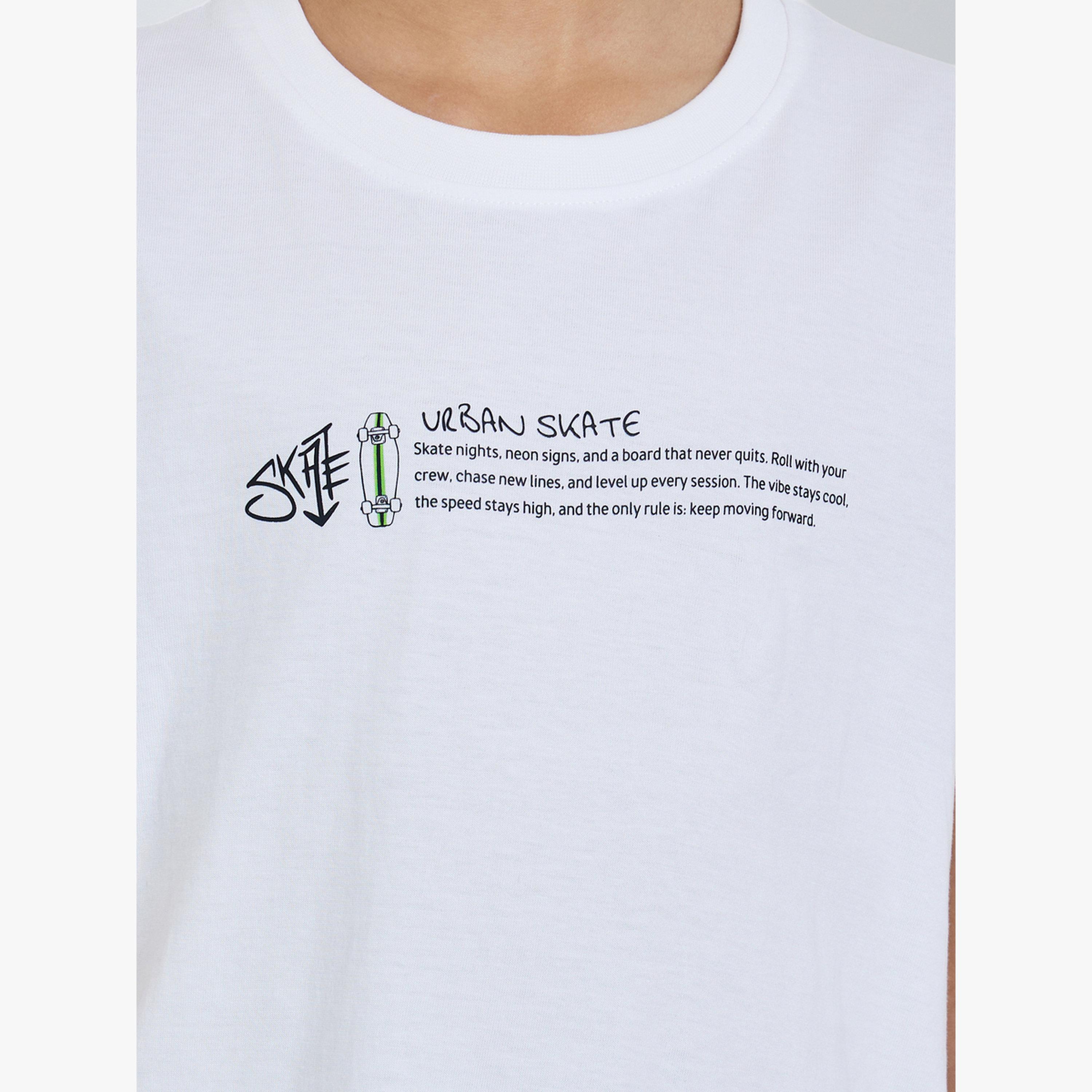 تيشيرت قطن بأكمام قصيرة وطبعة جرافيك للأولاد-boys-clothing-tshirtsandpolos-image-4