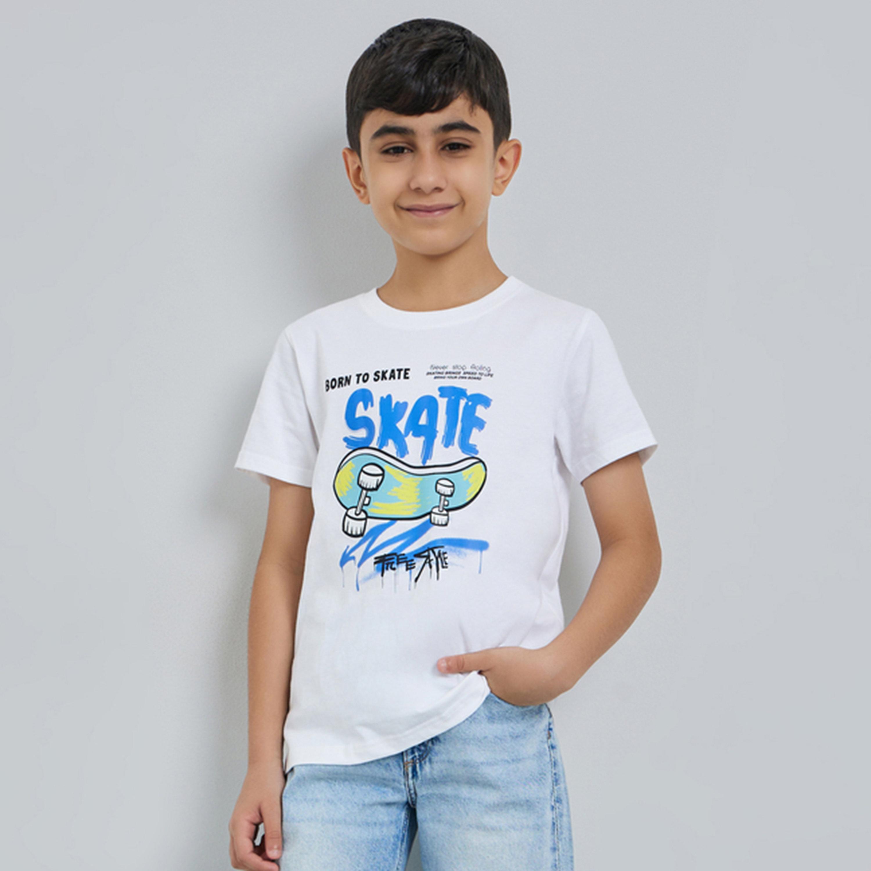 Styli Boys Graphic Print Short Sleeves Cotton T-Shirt-boys-clothing-tshirtsandpolos-image-1