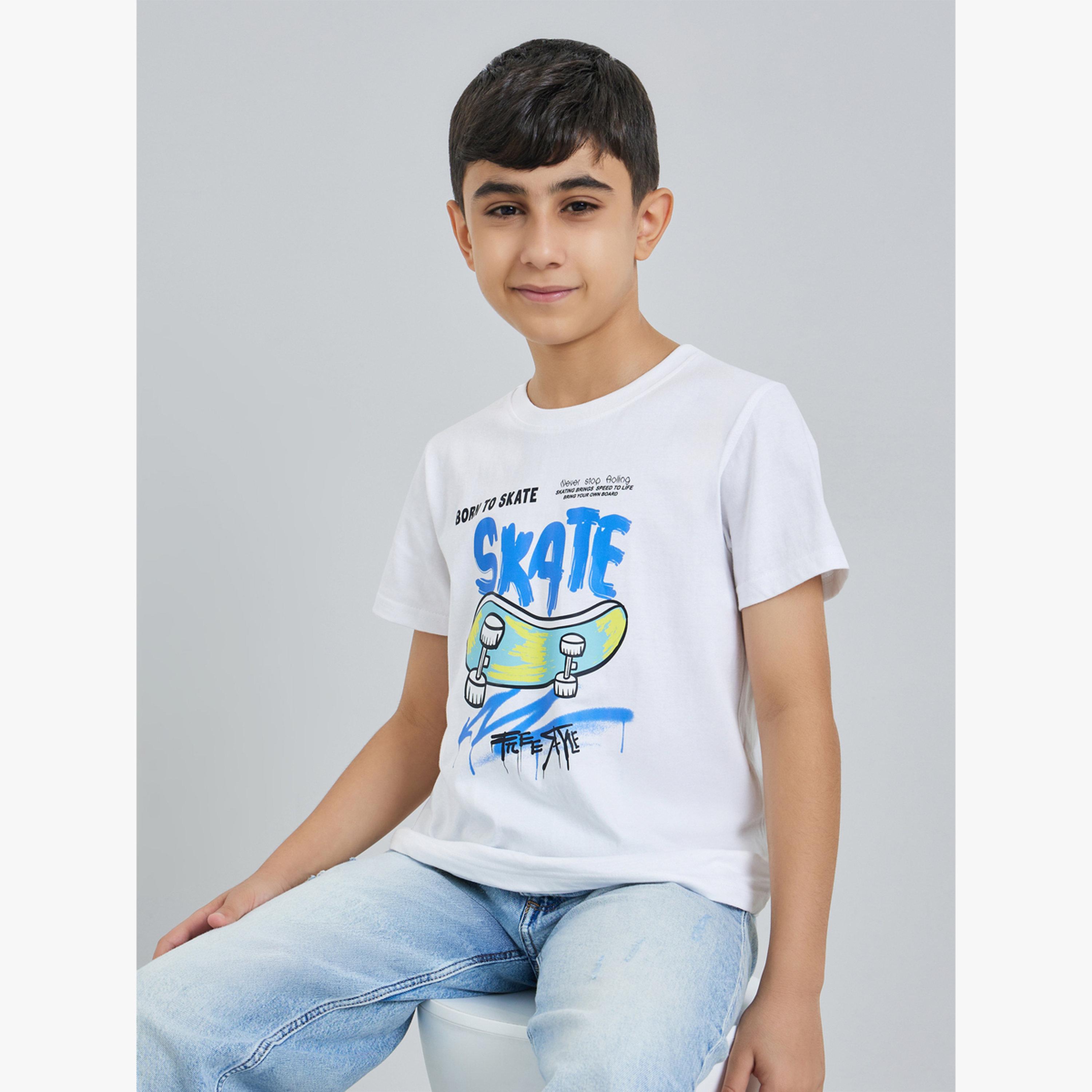 Styli Boys Graphic Print Short Sleeves Cotton T-Shirt-boys-clothing-tshirtsandpolos-image-3