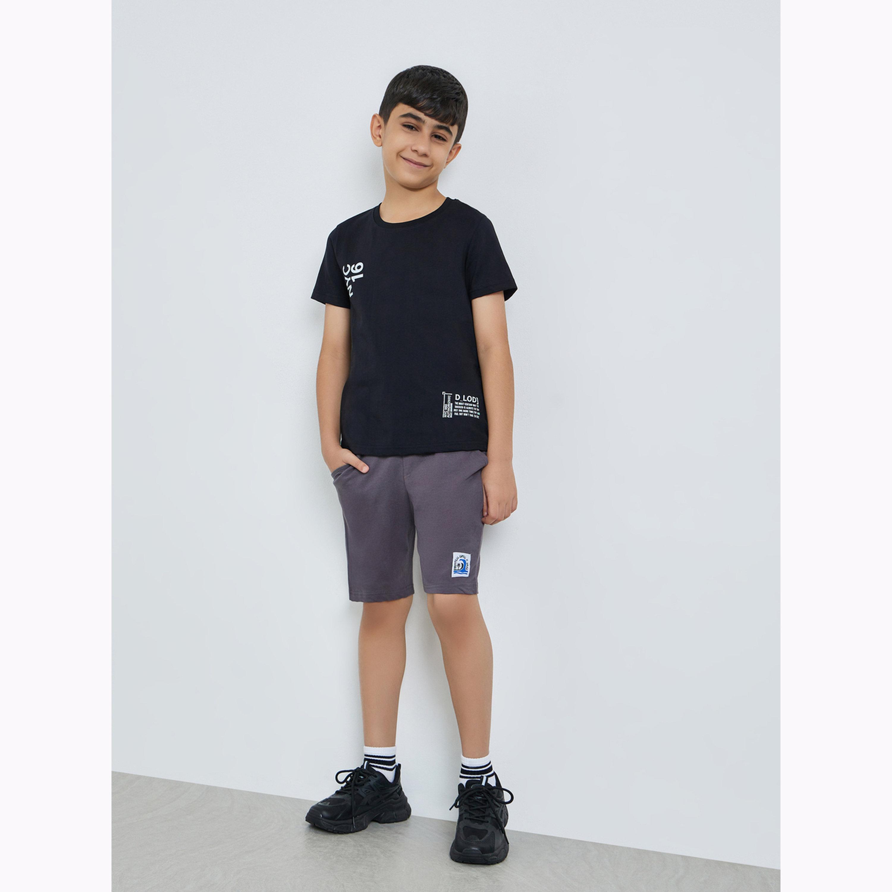 تيشيرت قطن بأكمام قصيرة وطبعة جرافيك للأولاد-boys-clothing-tshirtsandpolos-image-2