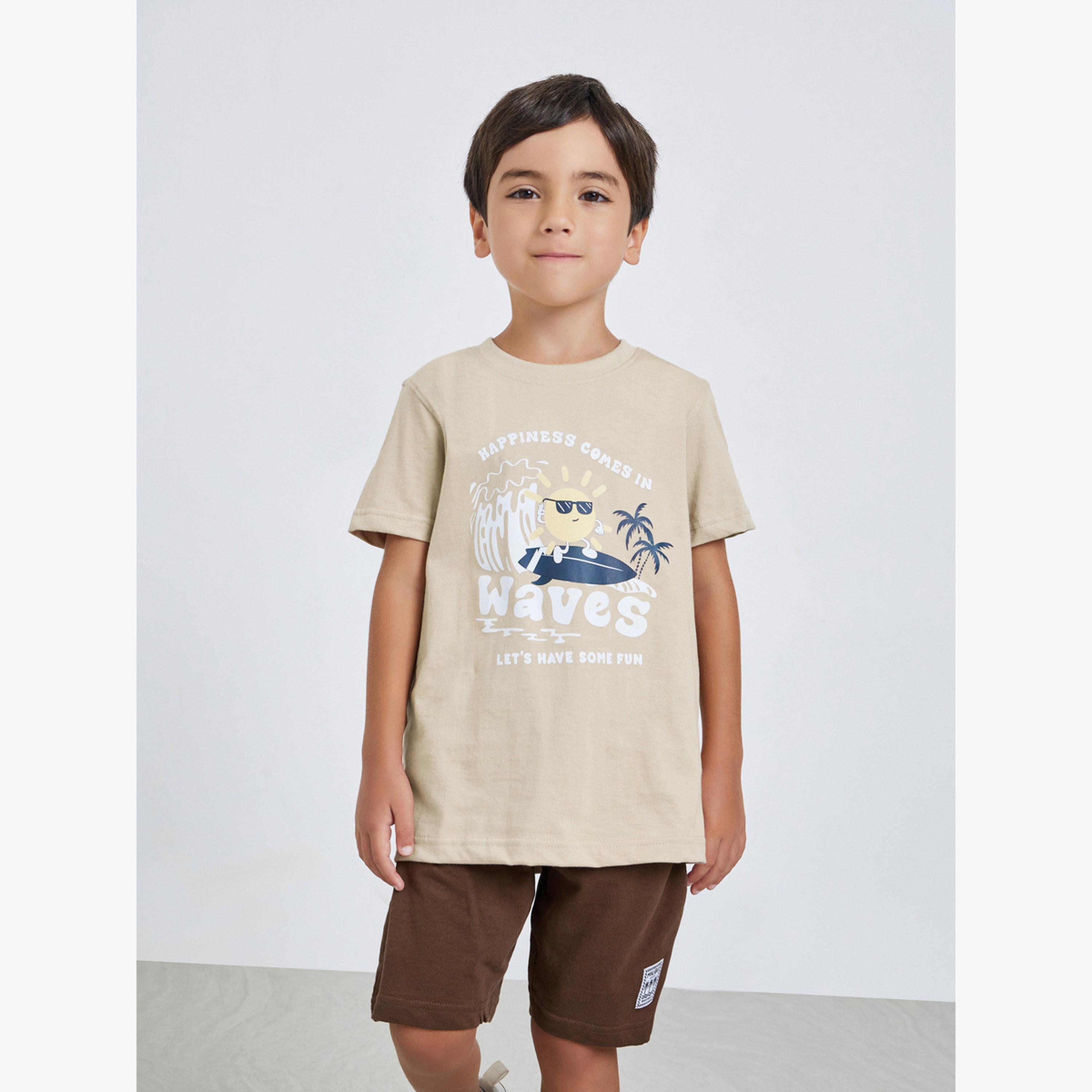 Styli Boys Graphic Print Short Sleeve Cotton T-Shirt-boys-clothing-tshirtsandpolos-image-1