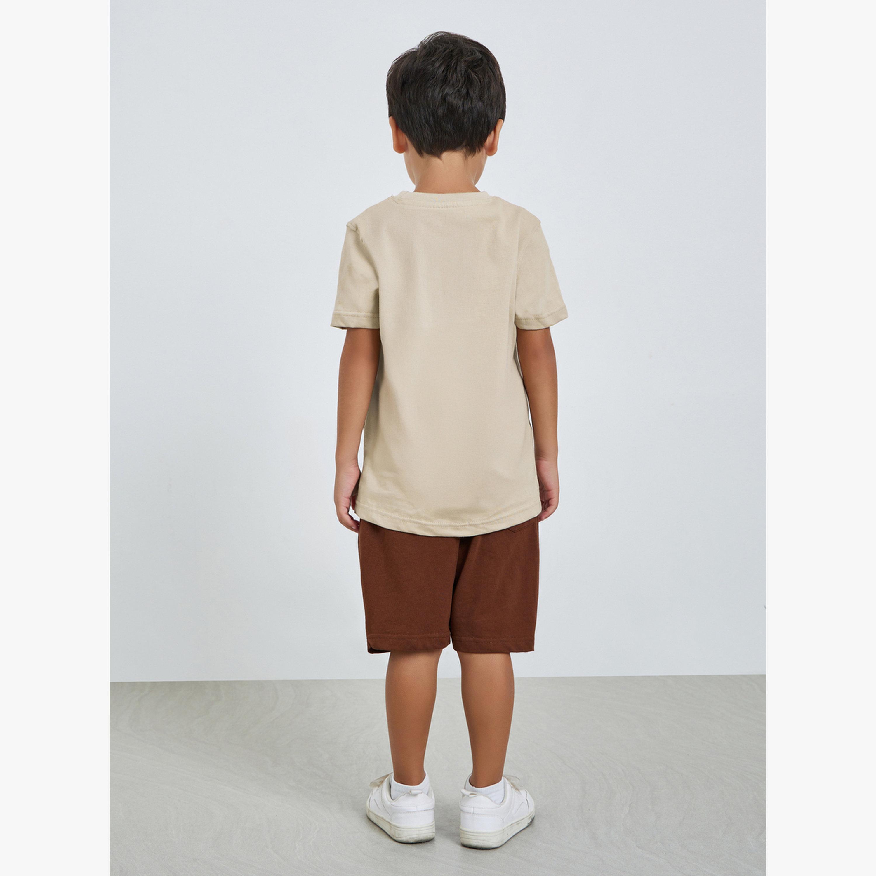 تيشيرت قطن بأكمام قصيرة وطبعة جرافيك للأولاد-boys-clothing-tshirtsandpolos-image-3