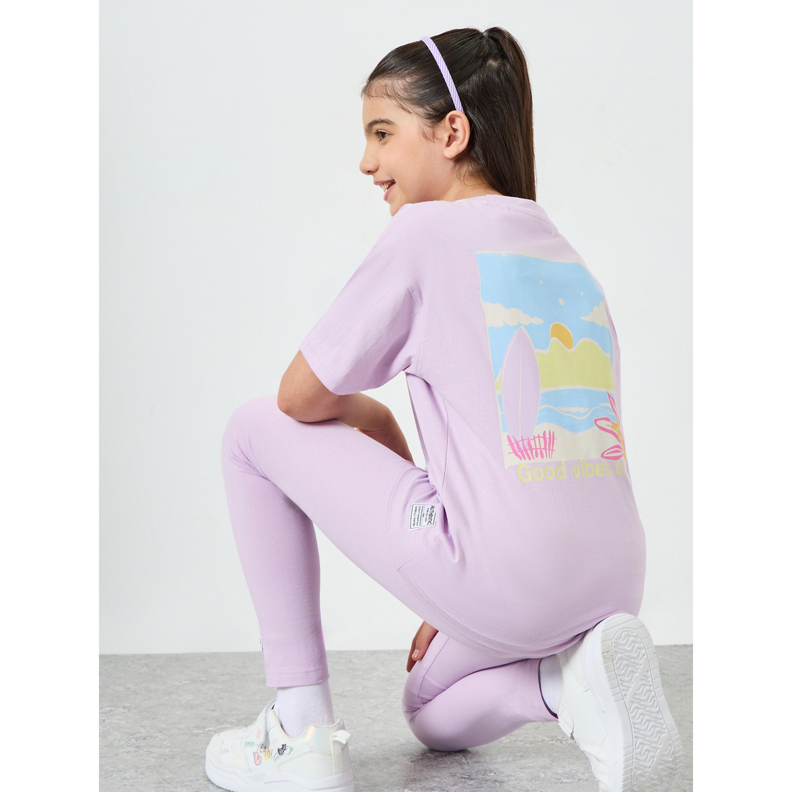 Styli Teen Girls Graphic T-Shirt and Leggings Set-girls-clothing-setsandcoords-image-2