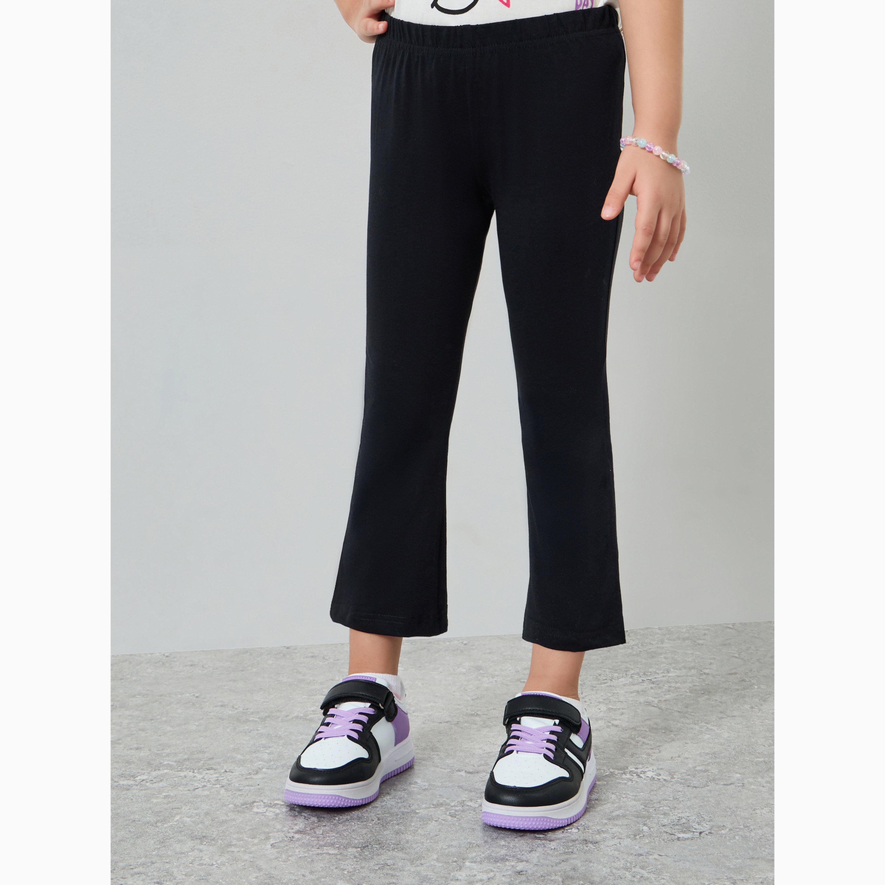 مجموعة من ليقنز بحافة واسعة وتيشيرت للبنات بطبعة جرافيك-girls-clothing-setsandcoords-image-5