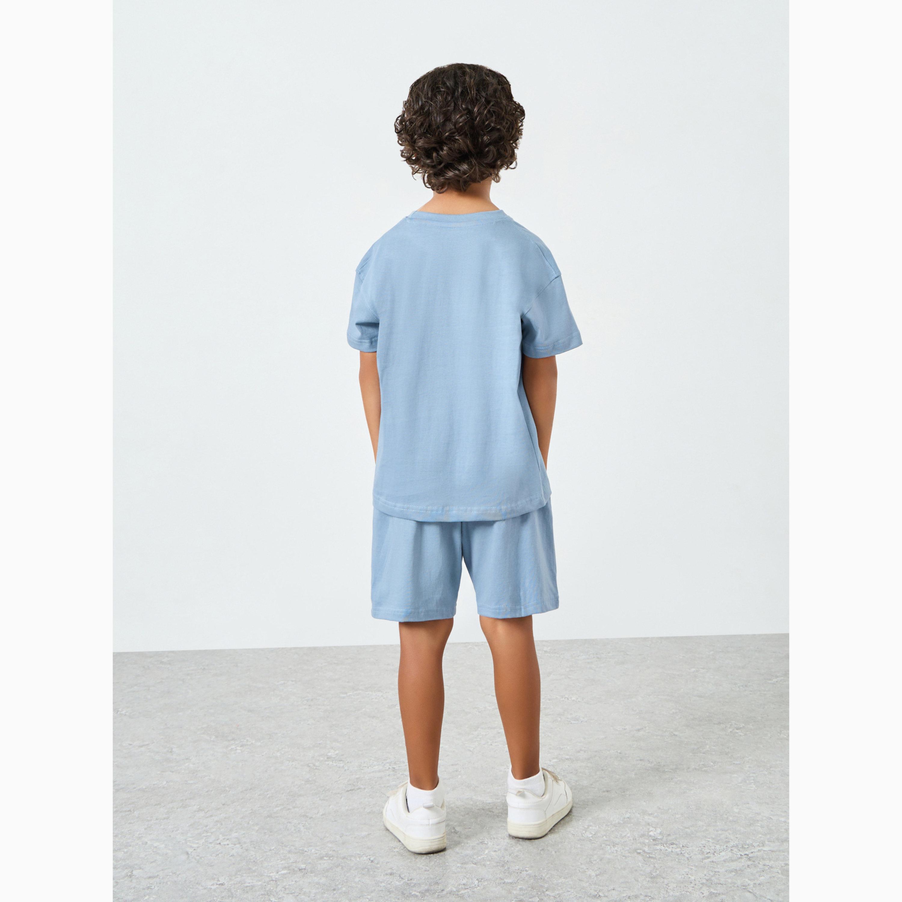 Styli Boys Printed Oversized T-Shirt and Shorts Set-boys-clothing-setsandcoords-image-5