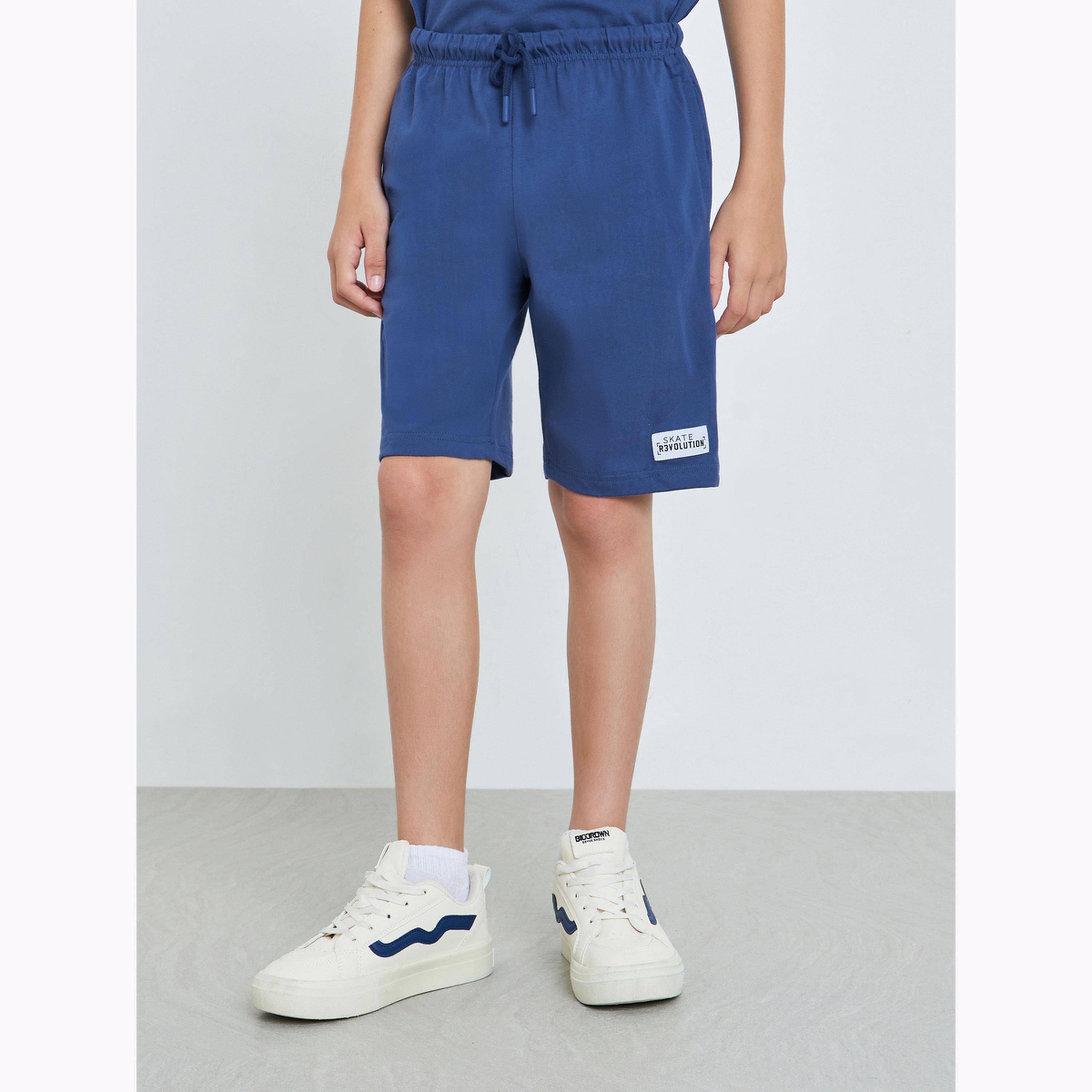 مجموعة من شورت وتيشيرت قصة كبيرة للأولاد بطبعة نصية-boys-clothing-setsandcoords-image-4