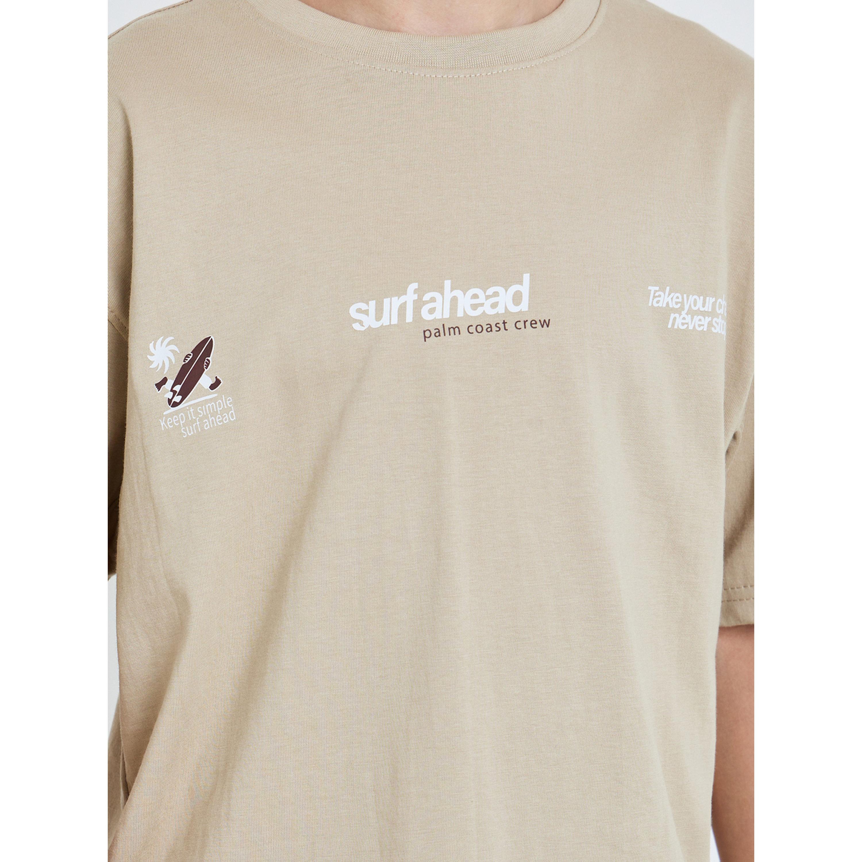 مجموعة من شورت وتيشيرت قصة كبيرة للأولاد بطبعة جرافيك-boys-clothing-setsandcoords-image-5