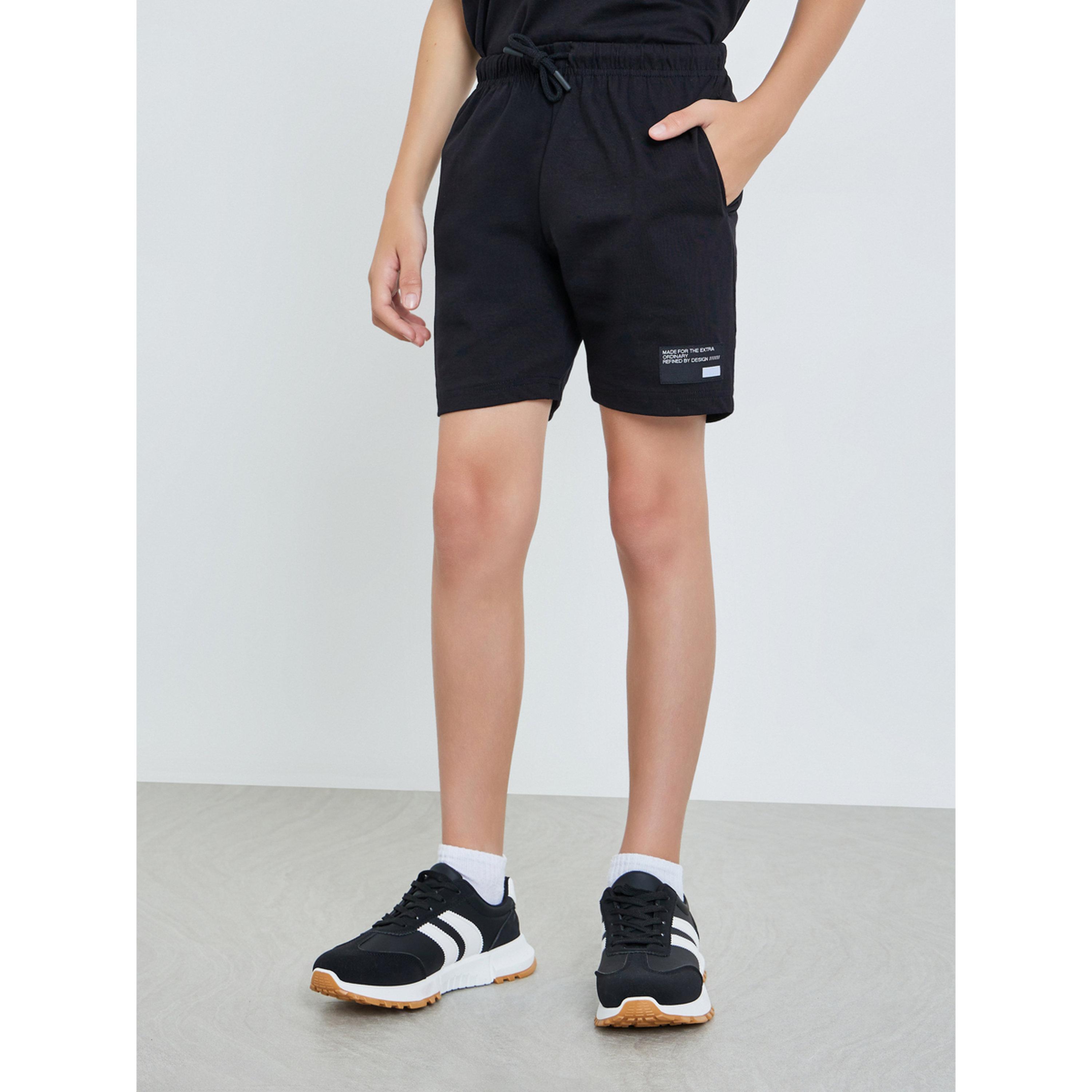 Styli Boys Black Short Sleeve T-Shirt and Shorts Set-boys-clothing-setsandcoords-image-4