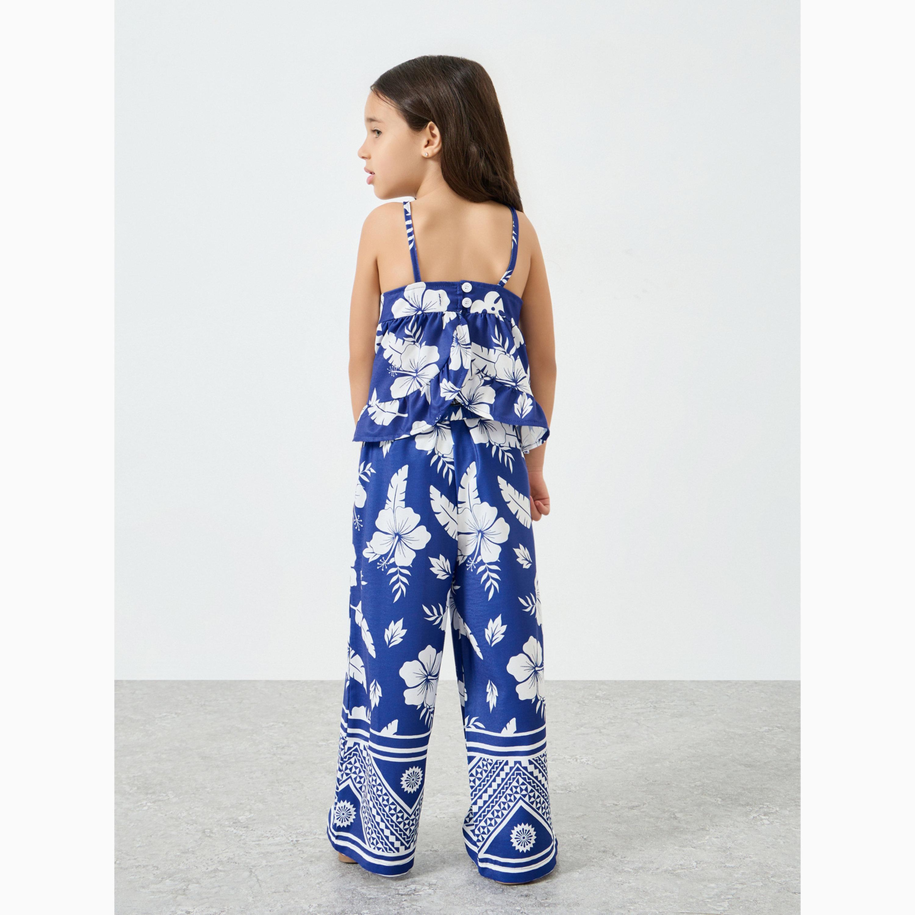 Styli Girls Floral Printed Top and Pants Set-girls-clothing-setsandcoords-image-5