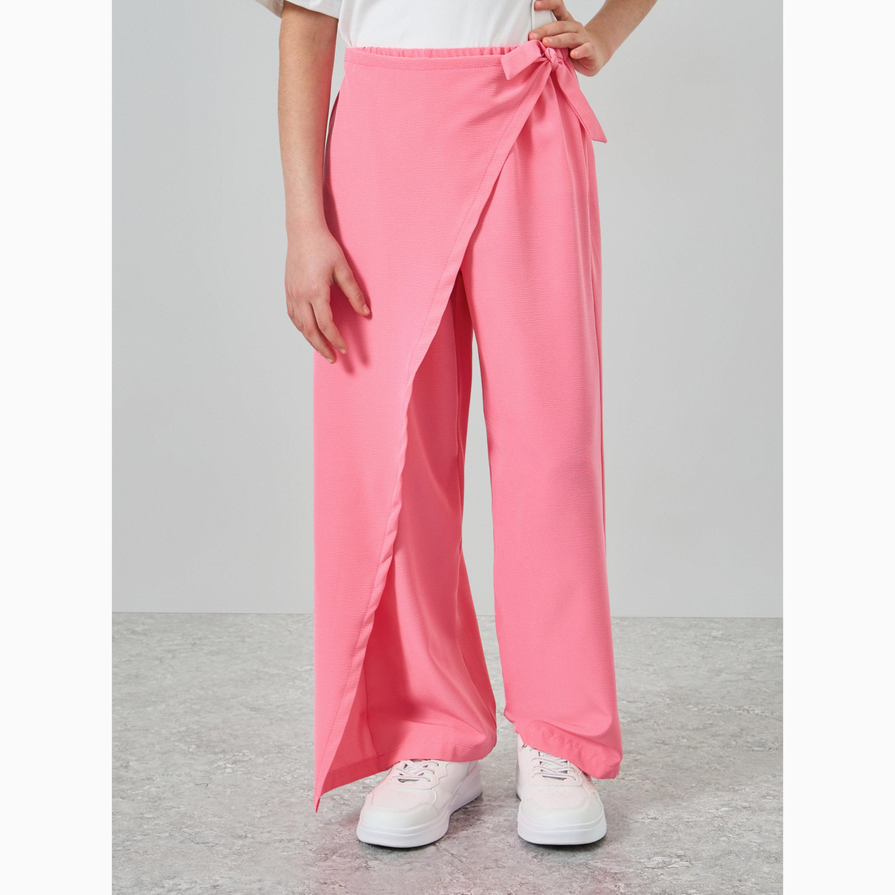 Styli Girls Slogan Print T-Shirt and Overlay Culottes Set-girls-clothing-setsandcoords-image-4