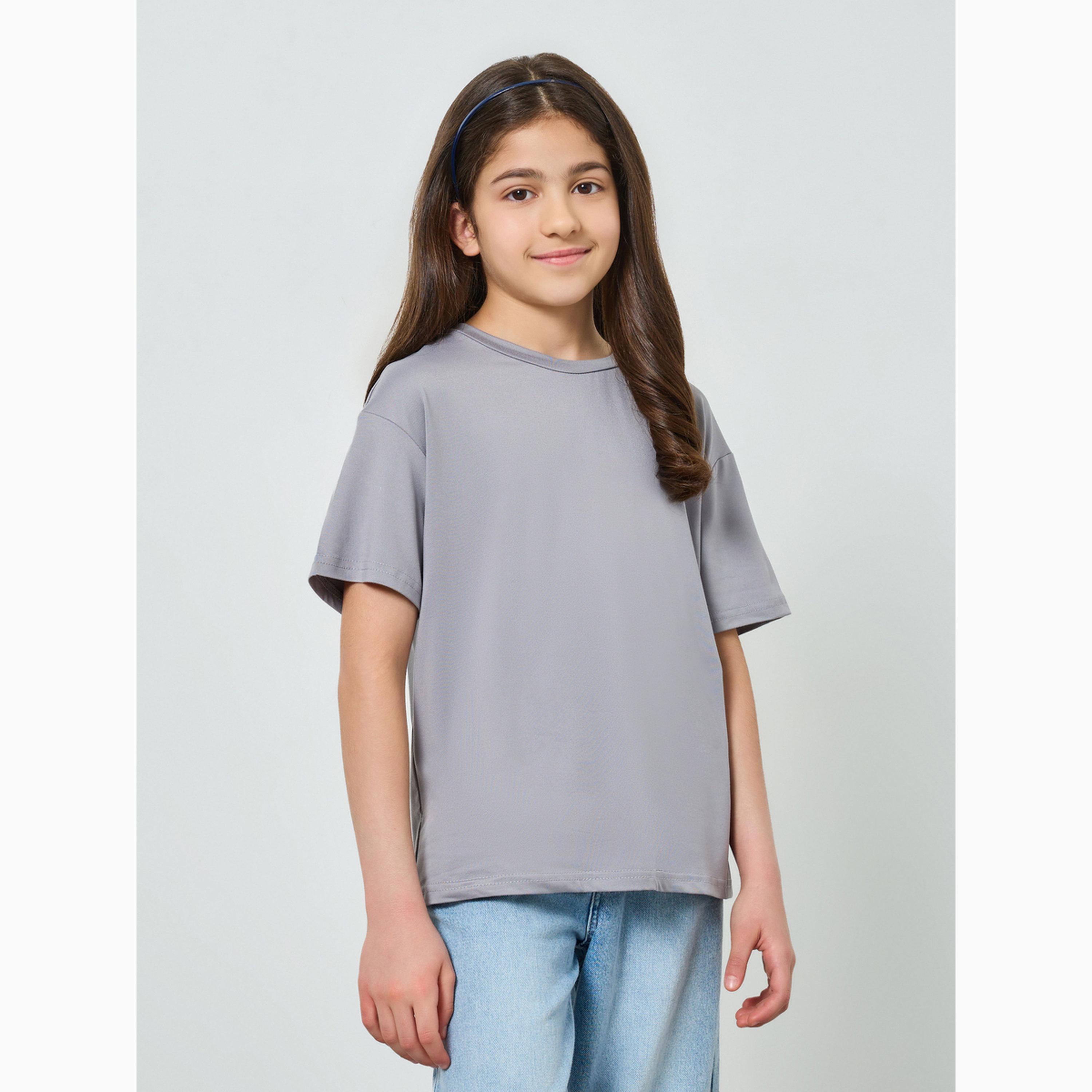 Styli Girls Back Graphic Print Oversized T-Shirt-girls-clothing-tshirts-image-1
