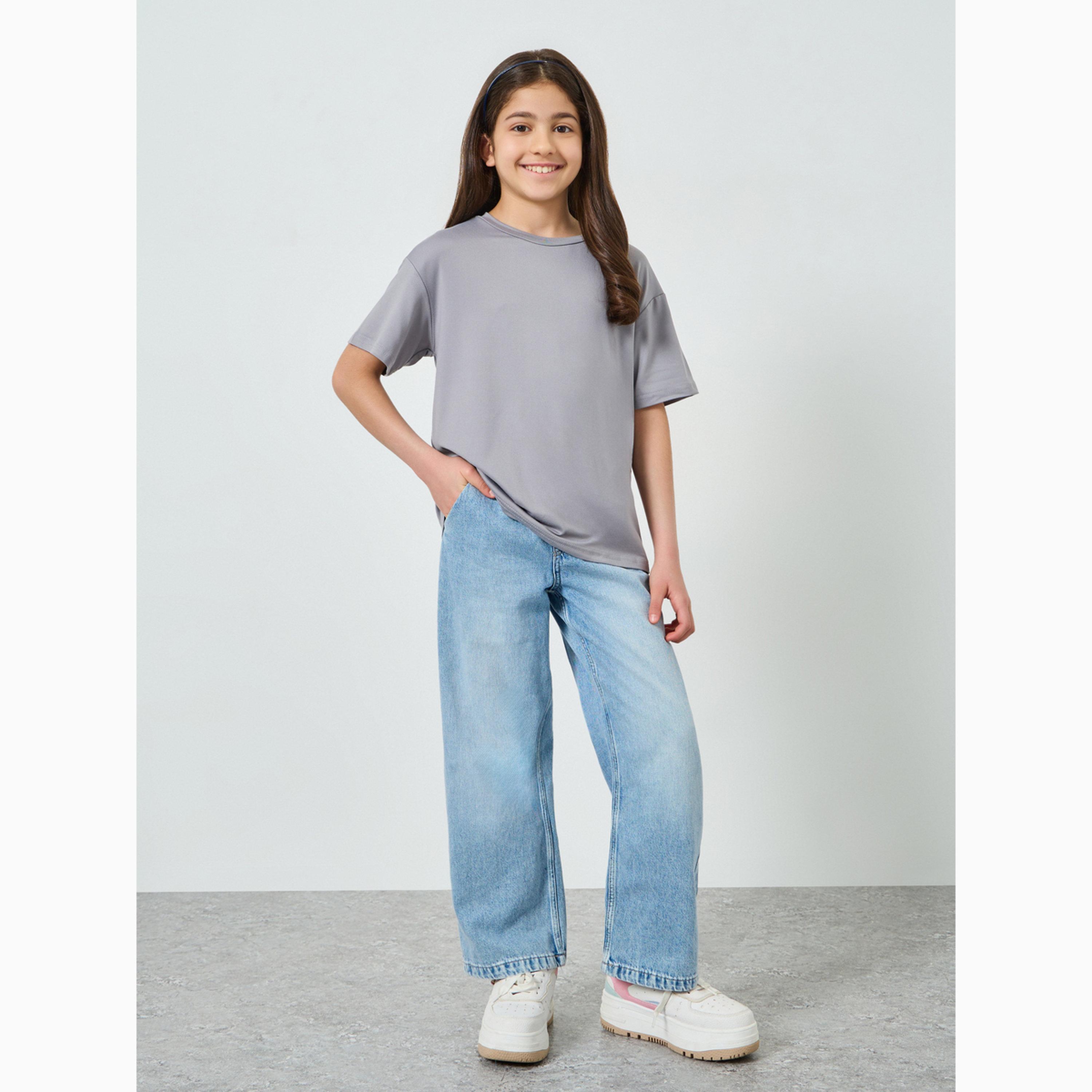 Styli Girls Back Graphic Print Oversized T-Shirt-girls-clothing-tshirts-image-2