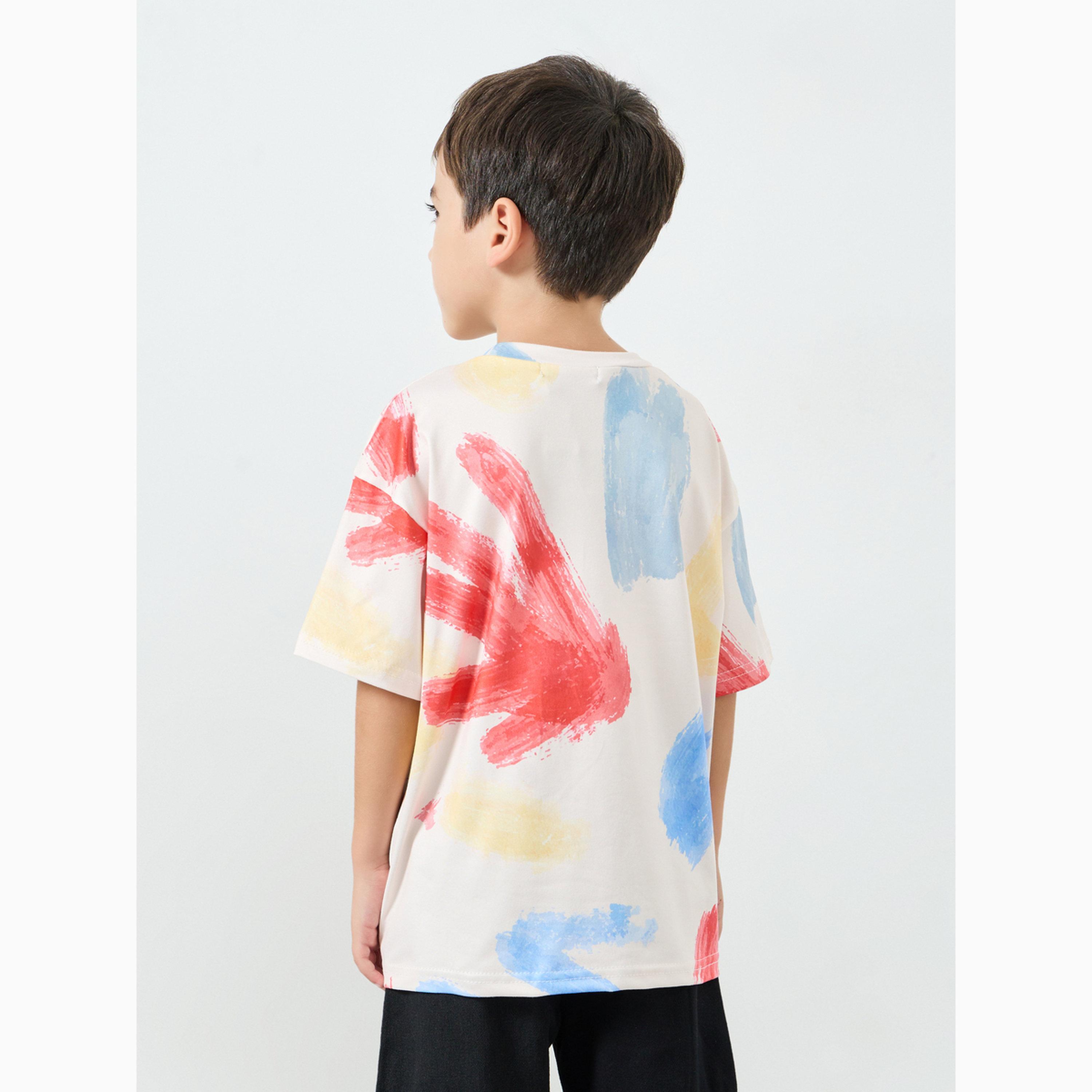 Styli Boys Slogan Print Oversized T-Shirt-boys-clothing-tshirtsandpolos-image-4