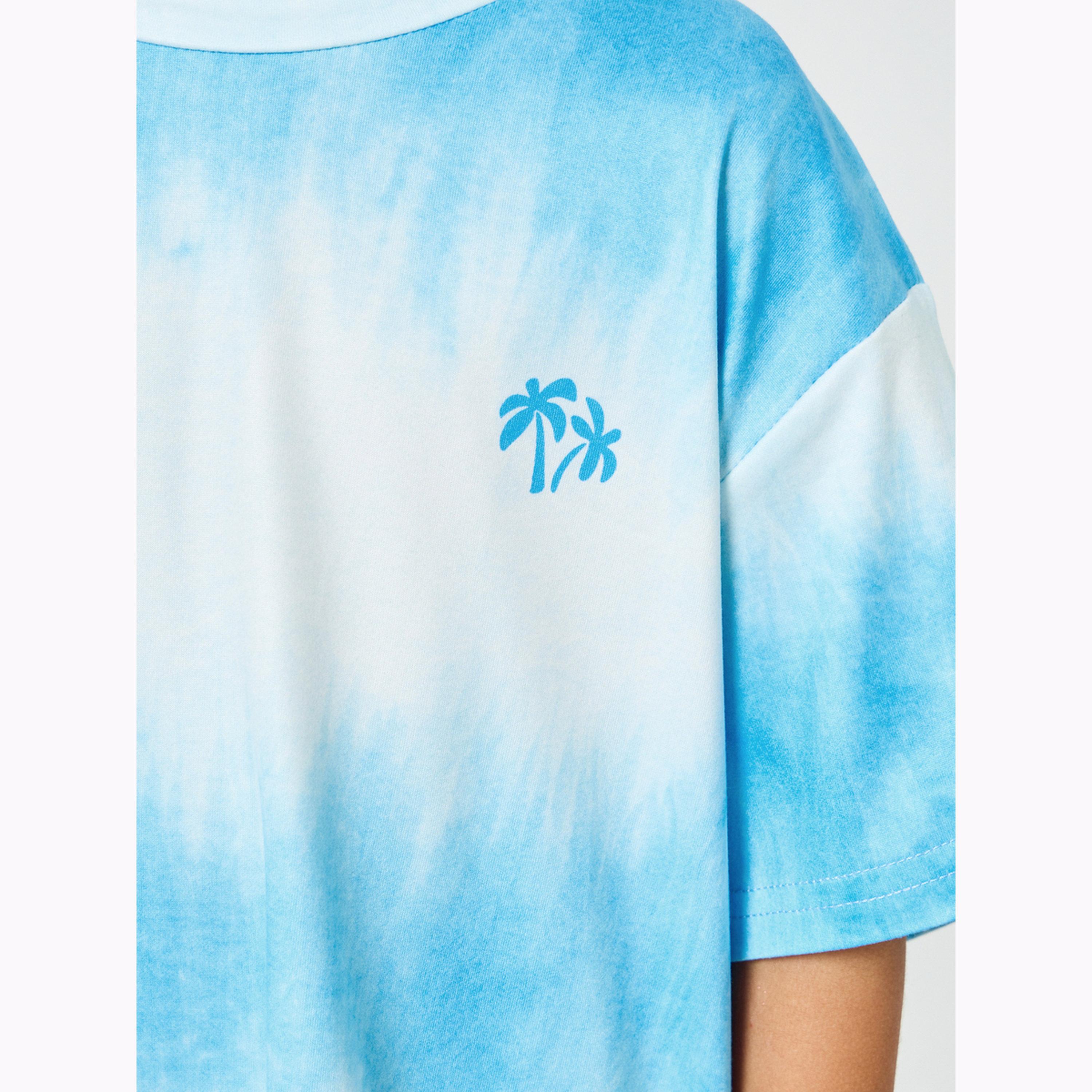 تيشيرت أولادي بطبعة "تاي آند داي" وقصة واسعة-boys-clothing-tshirtsandpolos-image-4