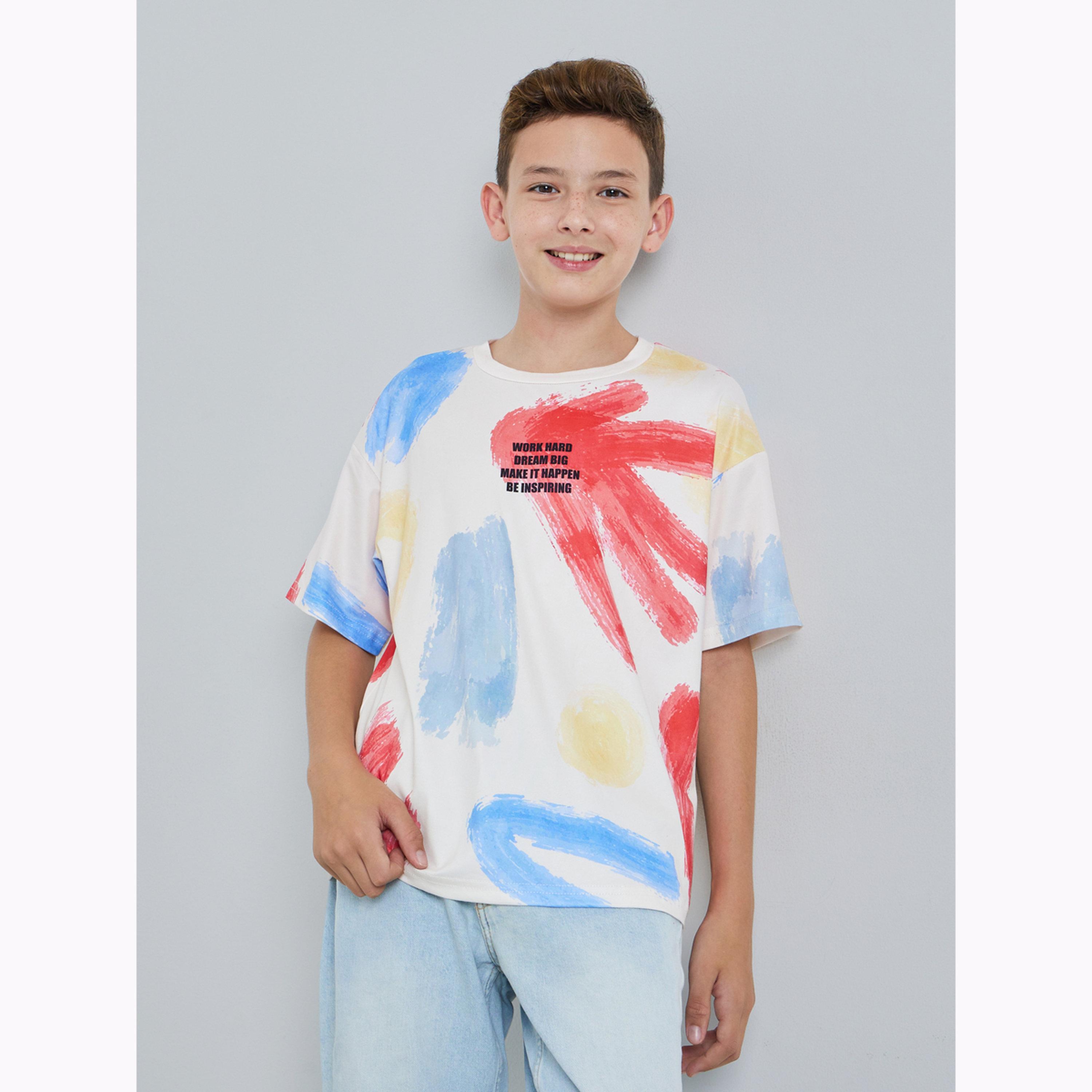Styli Teen Boys Printed Oversized T-Shirt-boys-clothing-tshirtsandpolos-image-1
